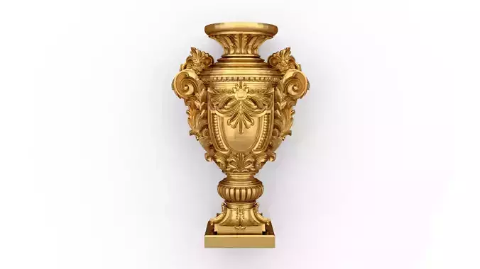 Classical urn decorative onlay cnc 3d printing stl 03