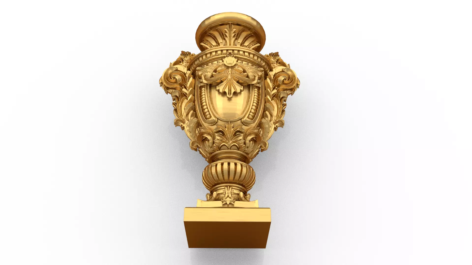 Classical urn decorative onlay cnc 3d printing stl 03 3D print model_1