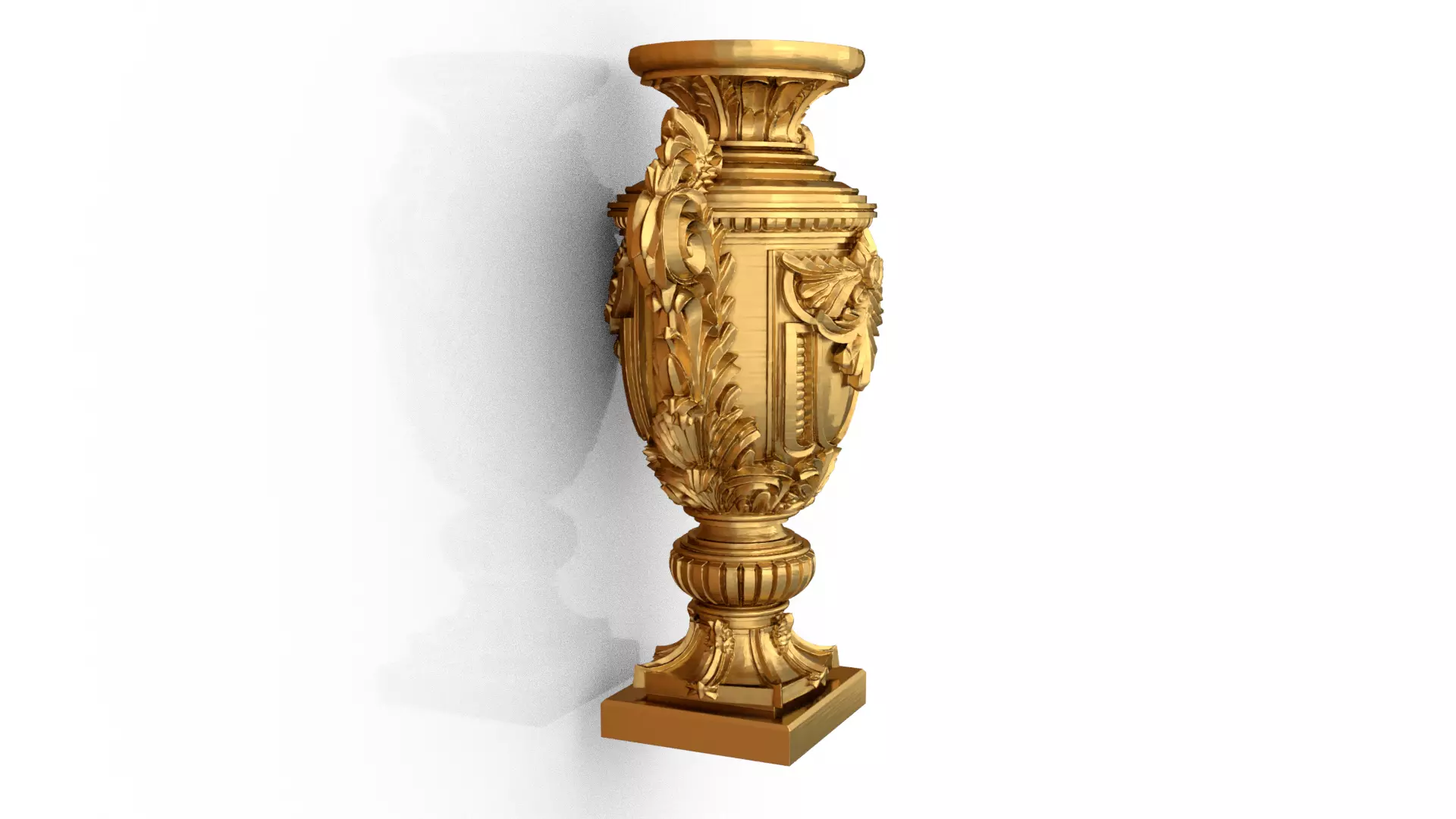 Classical urn decorative onlay cnc 3d printing stl 03 3D print model_4