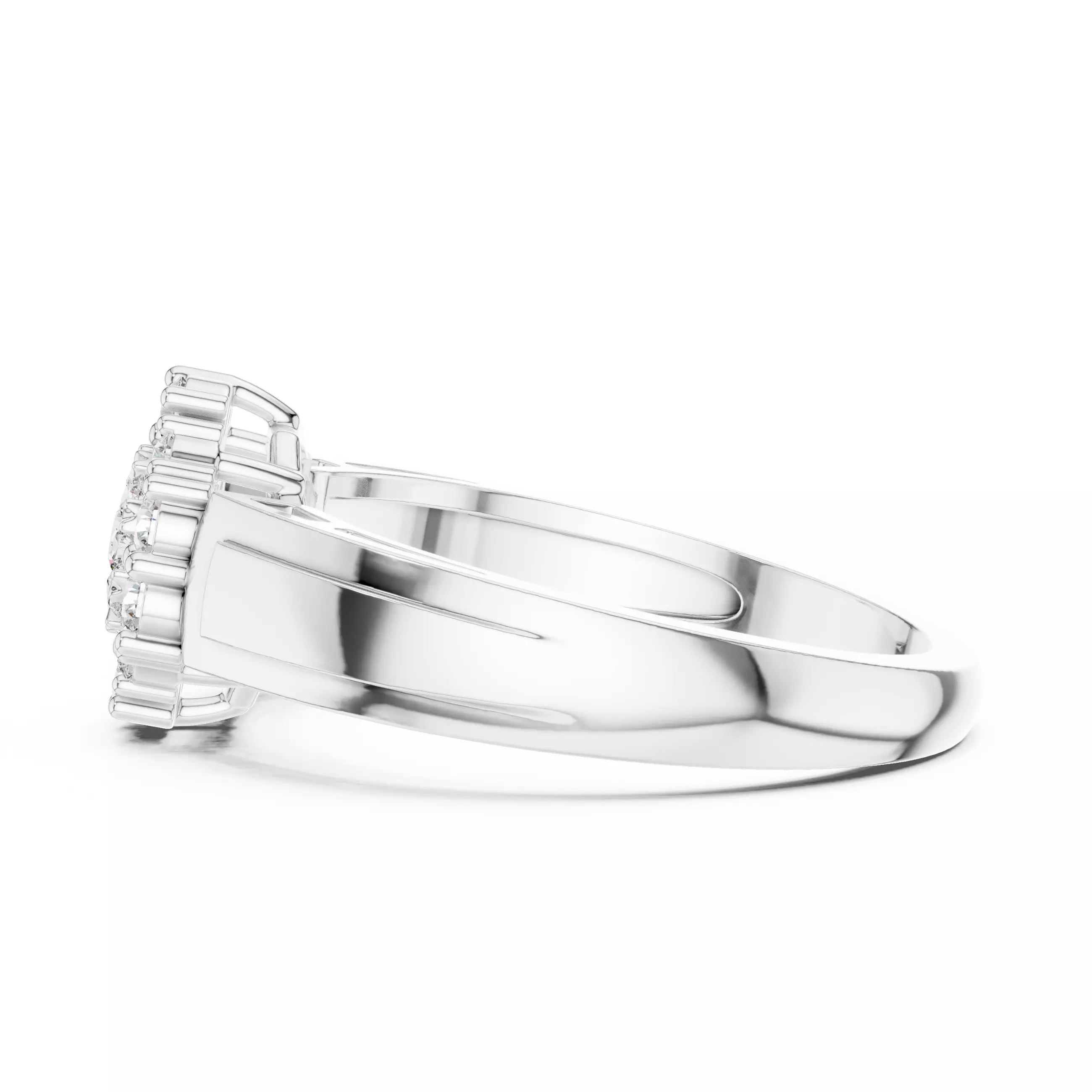 Diamond Cocktail Ring 3dm stl renders animation videos 3D print model_8