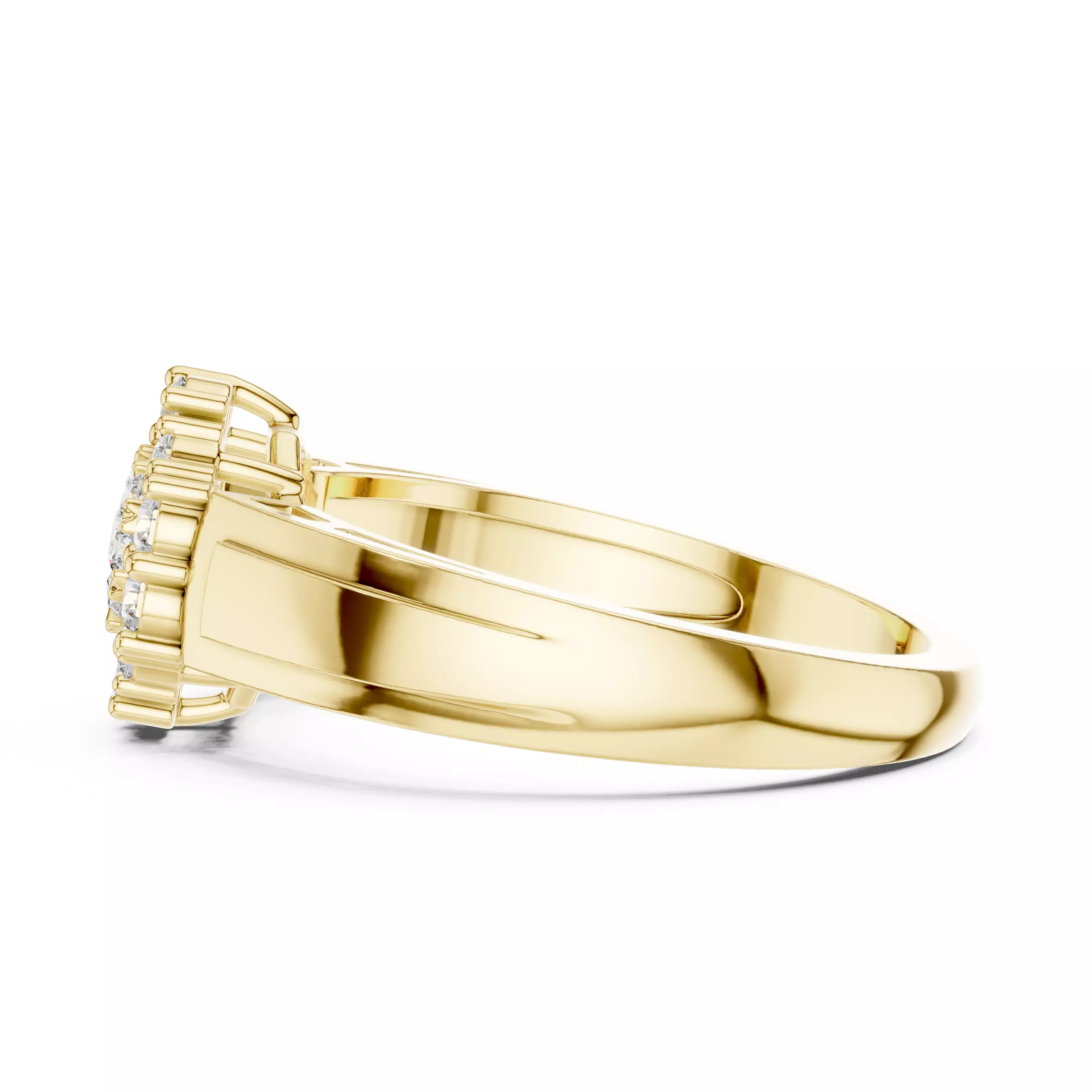 Diamond Cocktail Ring 3dm stl renders animation videos 3D print model_12