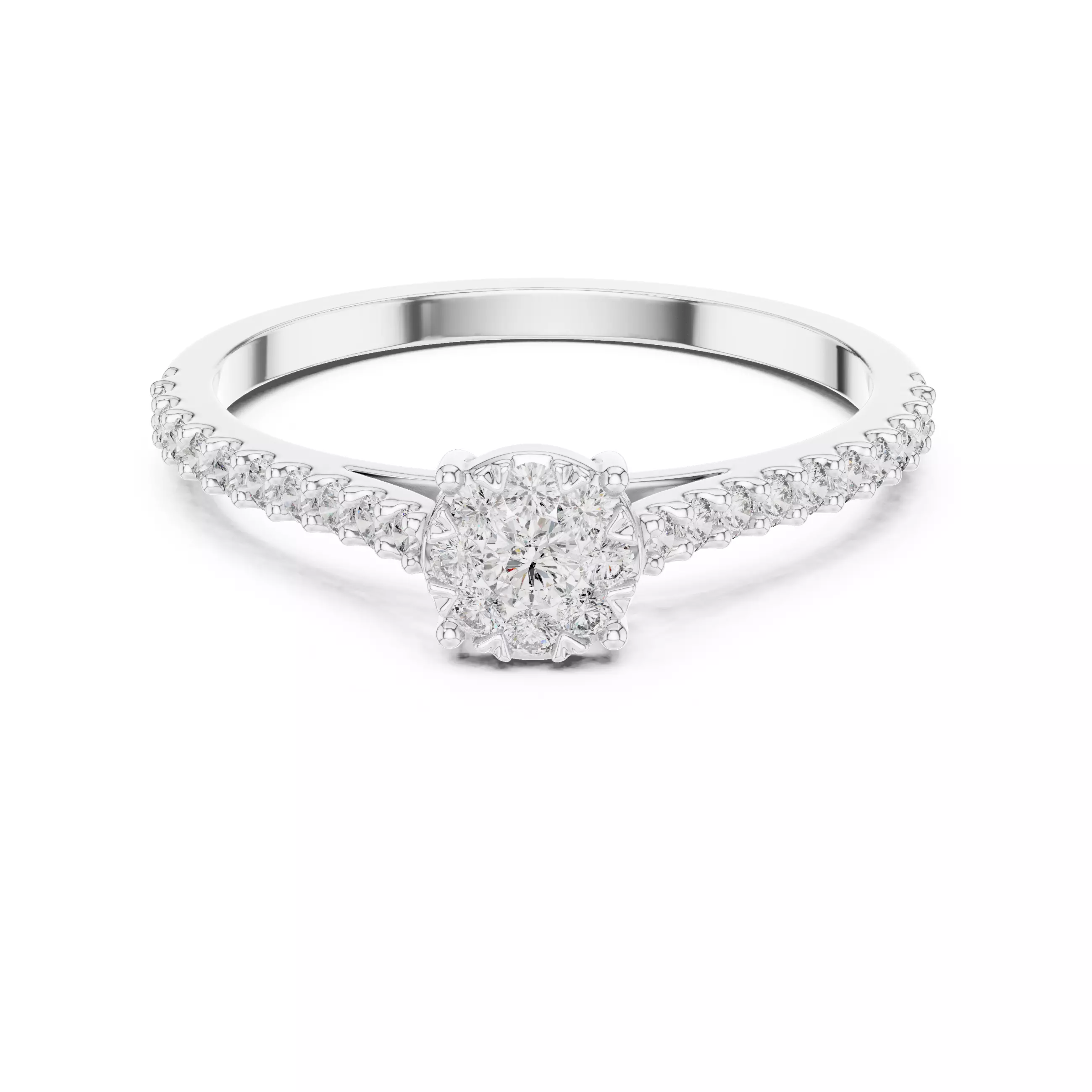 Diamond Cocktail Ring 3dm stl renders animation videos 3D print model_9