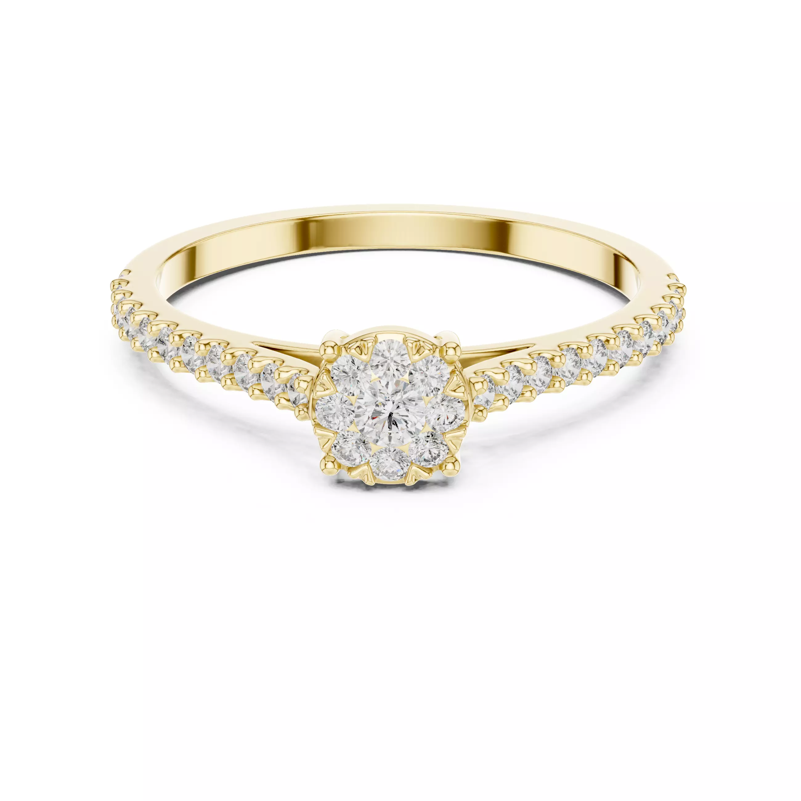 Diamond Cocktail Ring 3dm stl renders animation videos 3D print model_13