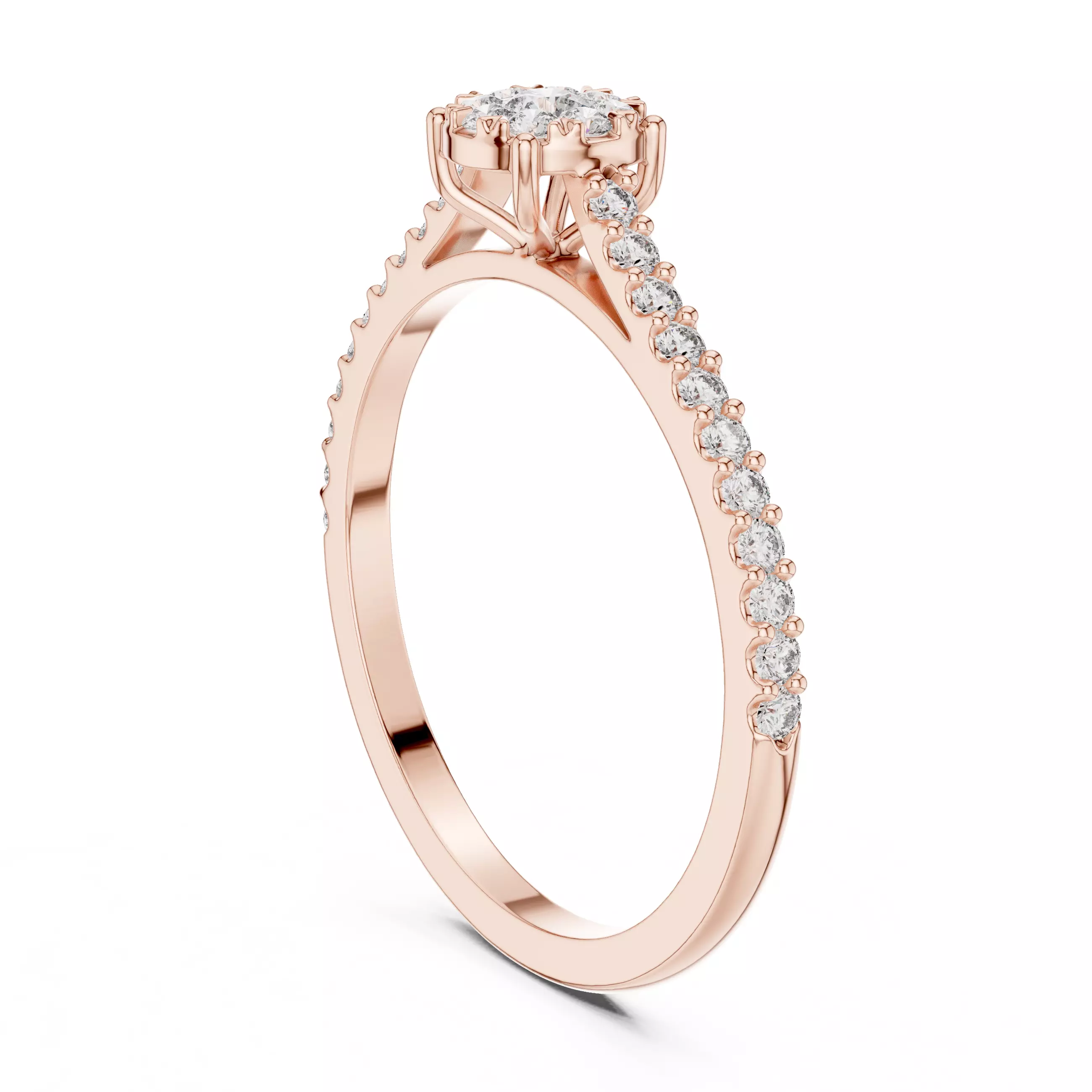 Diamond Cocktail Ring 3dm stl renders animation videos 3D print model_3