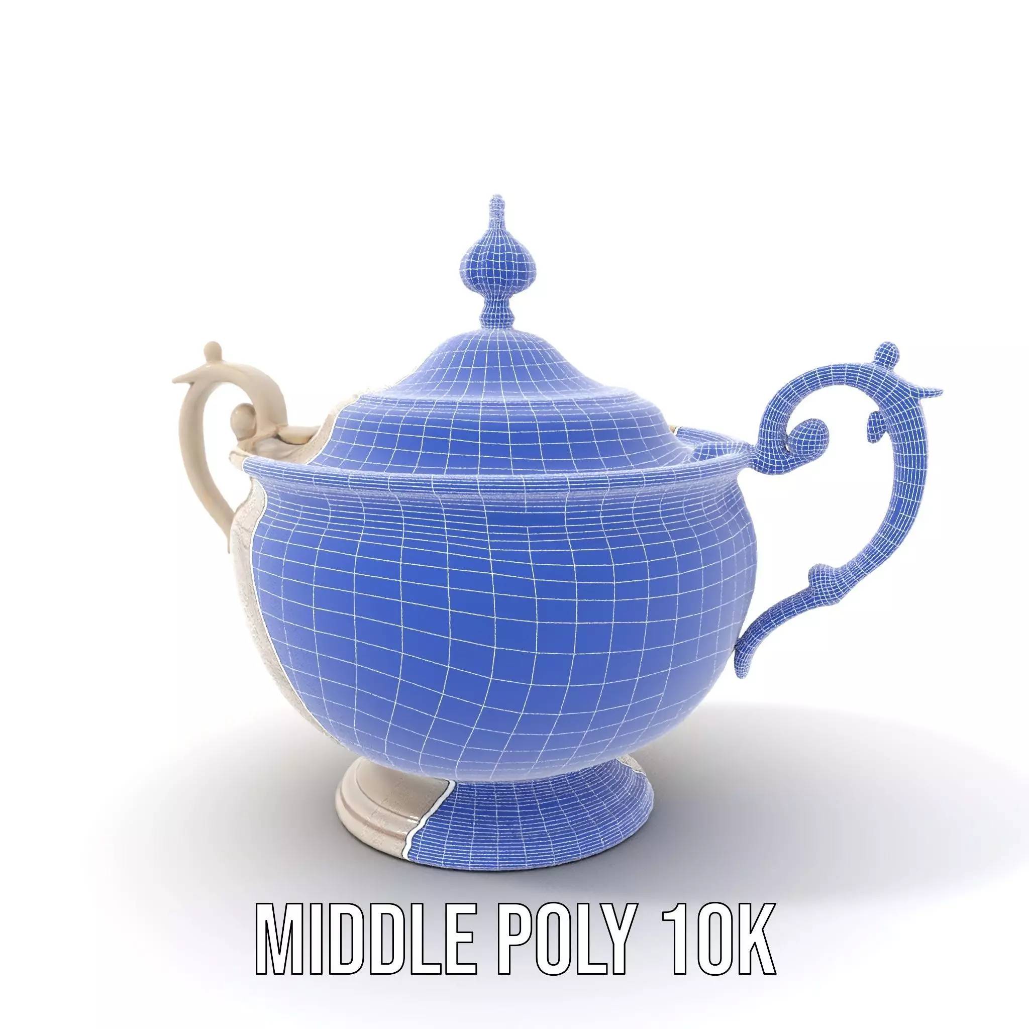 Elegant Silver Sugar Bowl model pack Low-poly 3D model_24
