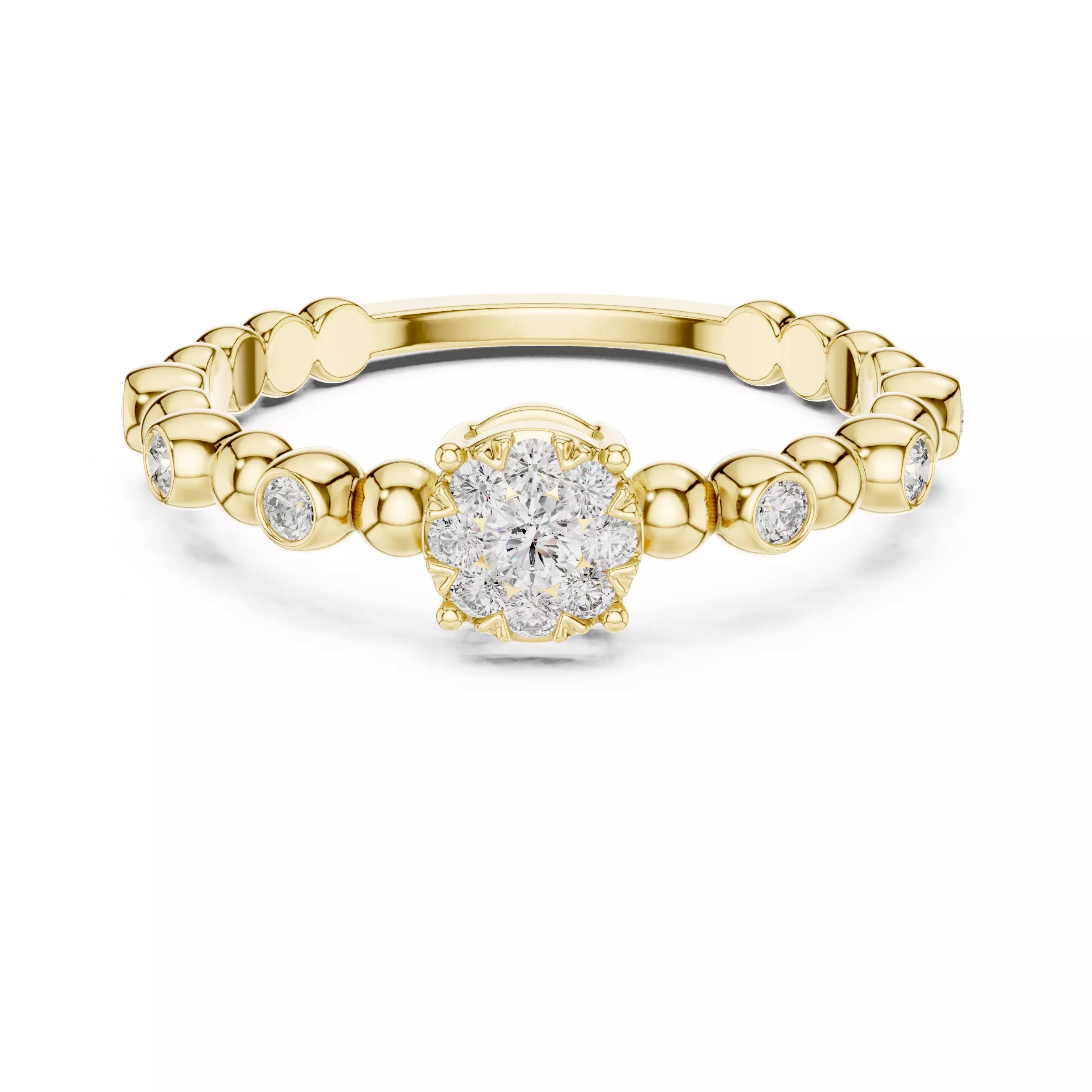 Diamond Cocktail Ring 3dm stl renders animation videos 3D print model_13