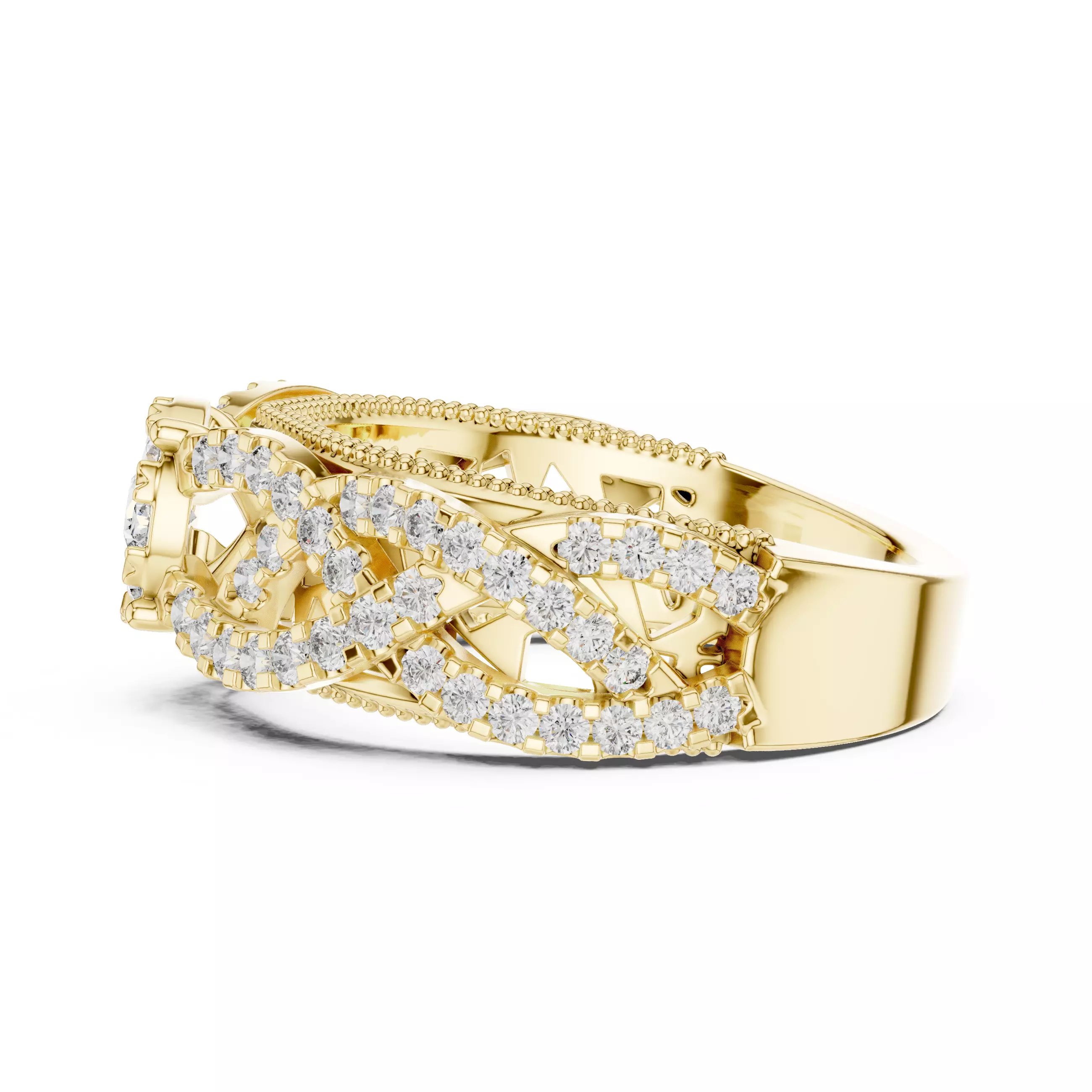 Diamond Cocktail Ring 3dm stl renders animation videos 3D print model_12