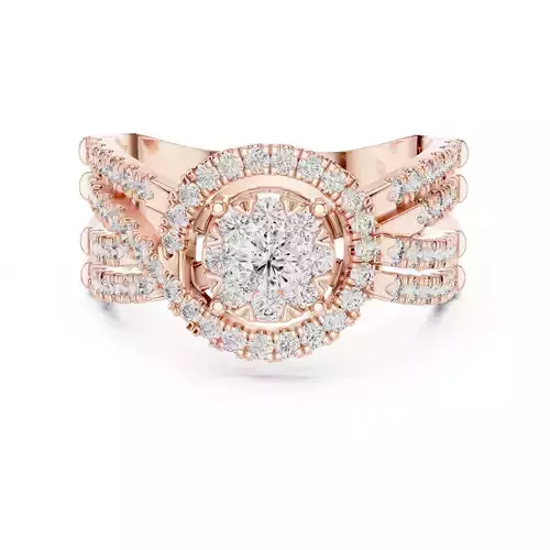 Diamond Cocktail Ring 3dm stl renders animation videos 3D print model