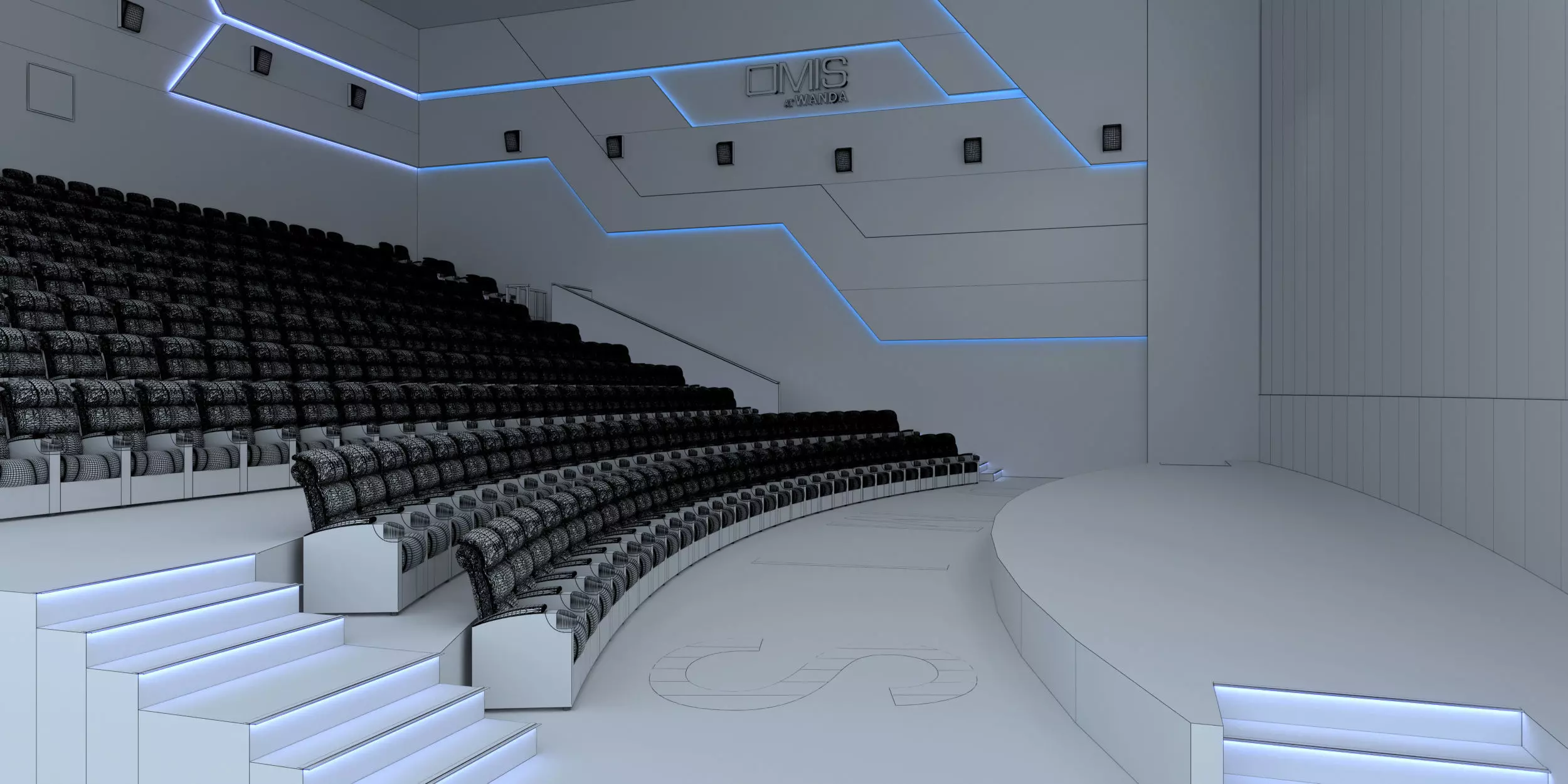 Movie Theater Interior 3D model_4
