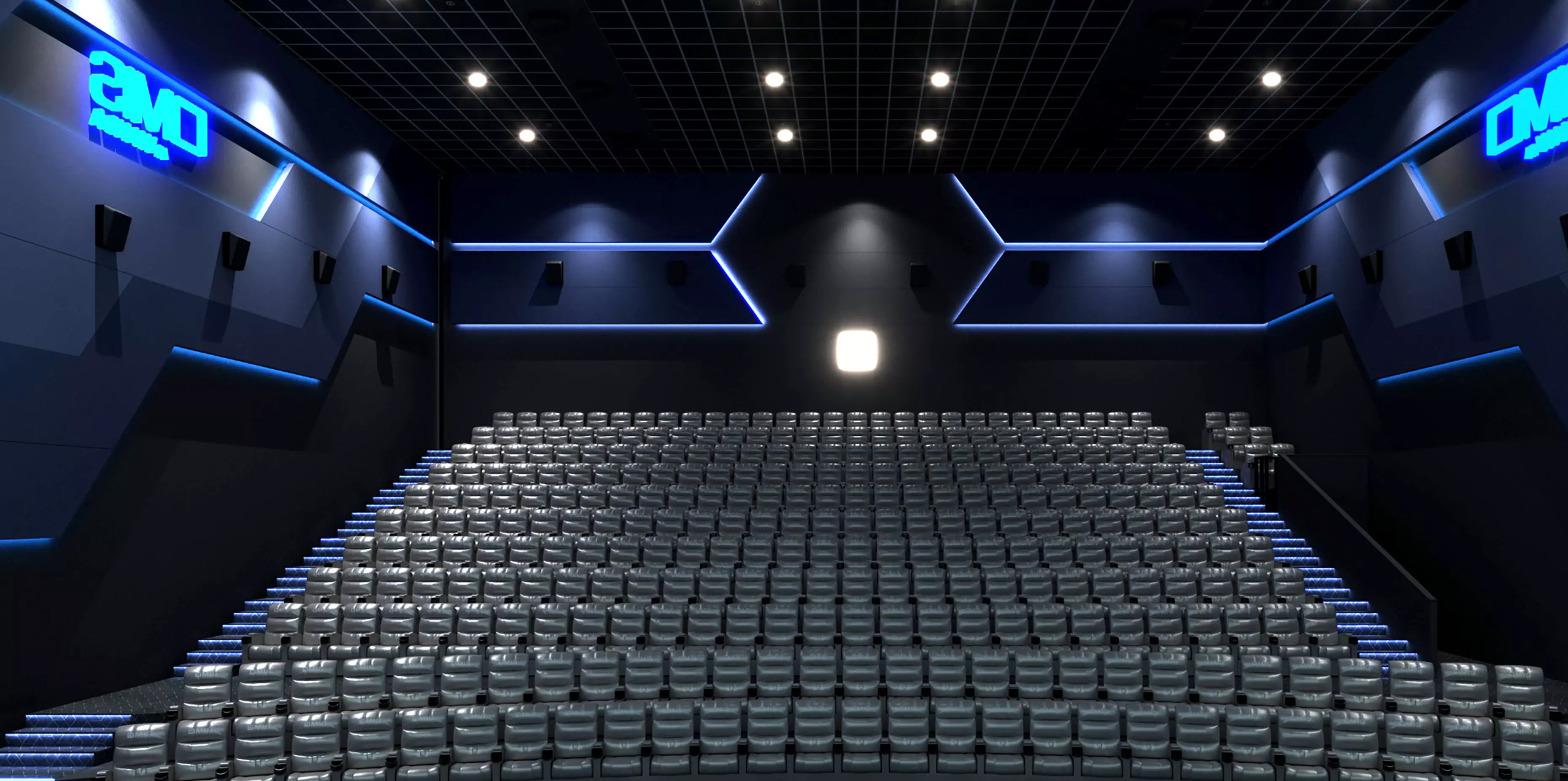 Movie Theater Interior 3D model_1