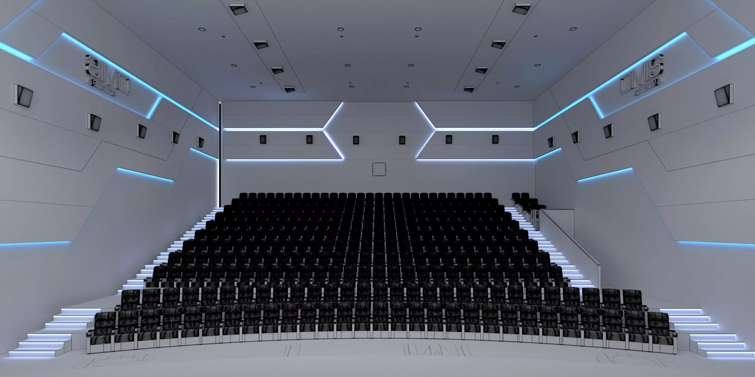 Movie Theater Interior 3D model_5