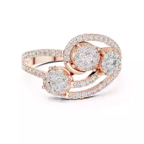 Diamond Cocktail Ring 3dm stl renders animation videos 3D print model