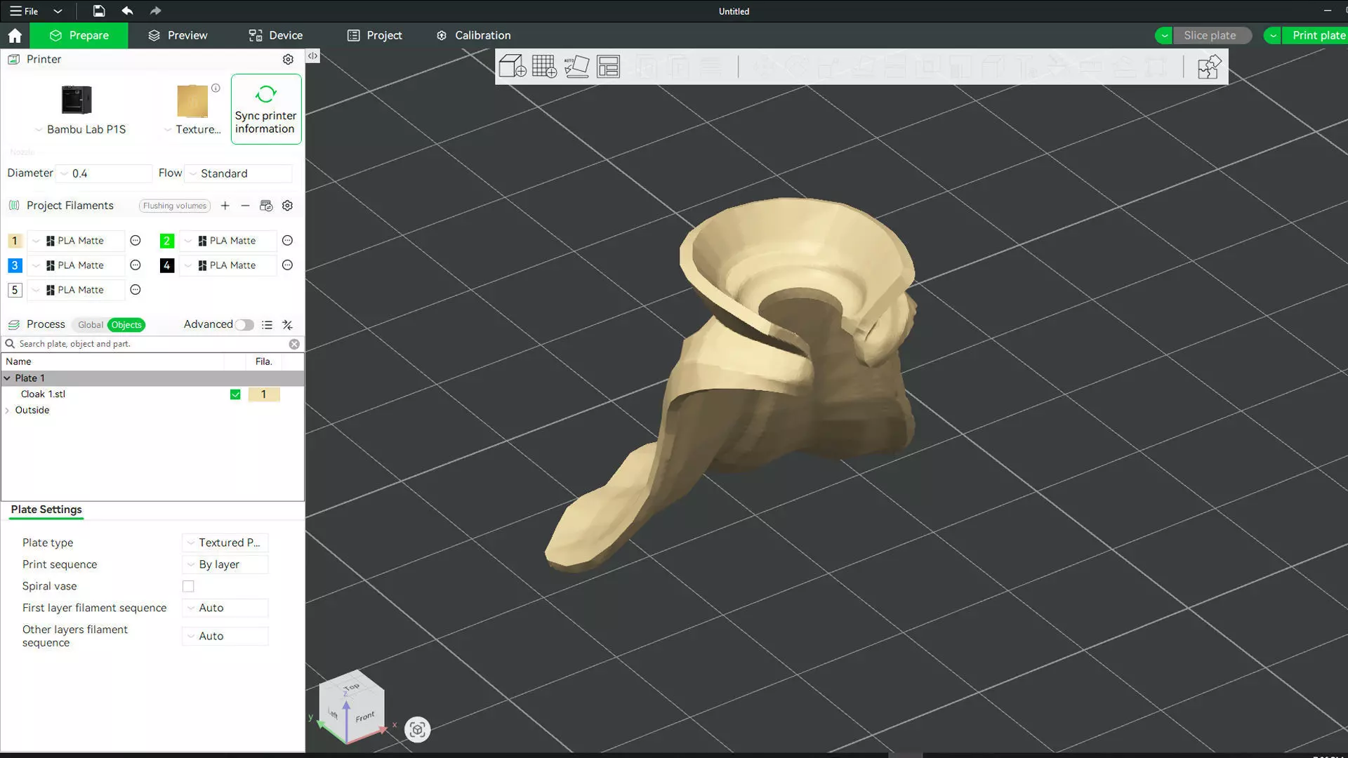 Custom3Dprint Minifigure Accessory - Cloak V1 3D print model_3