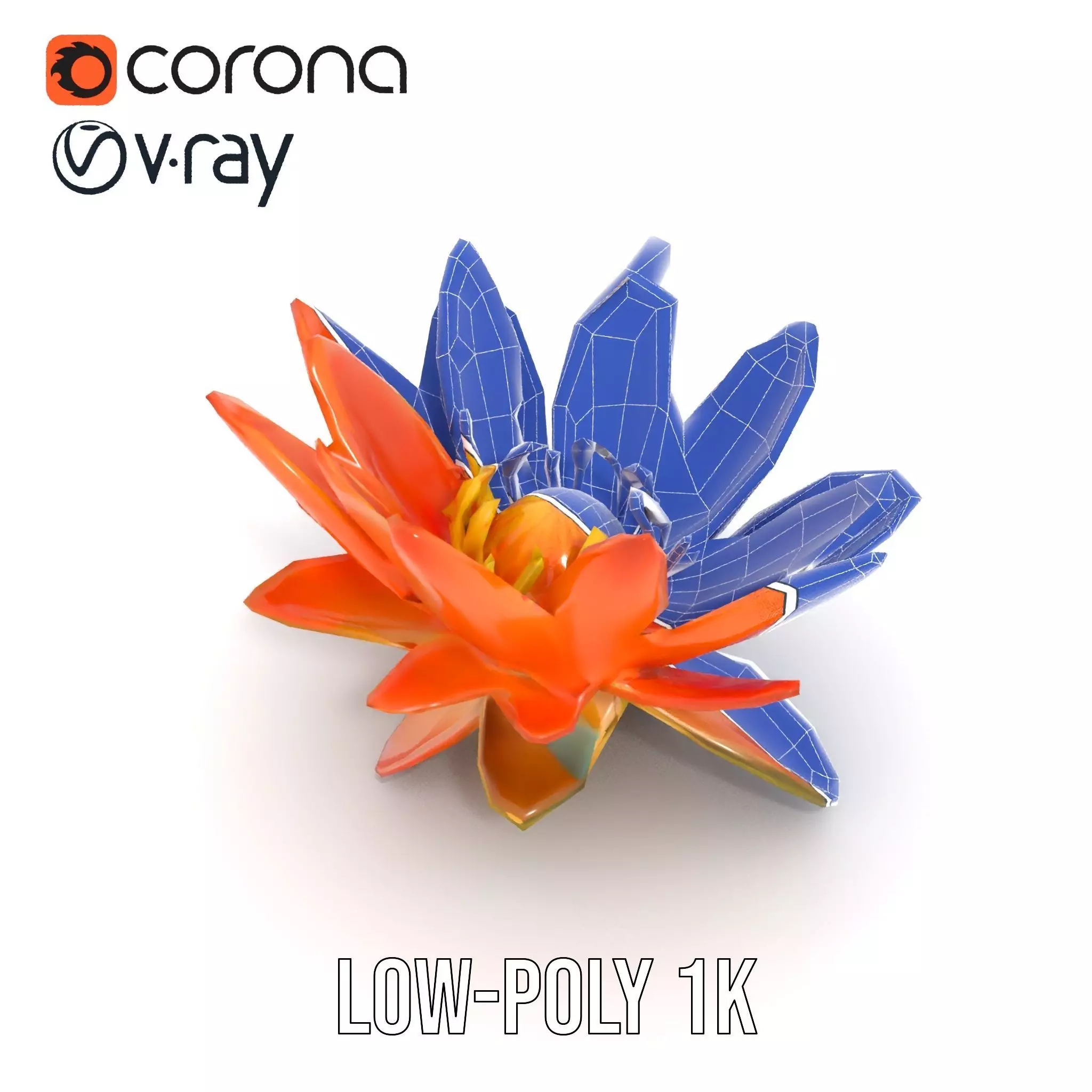 Vibrant Lotus Blossom model pack Low-poly 3D model_23