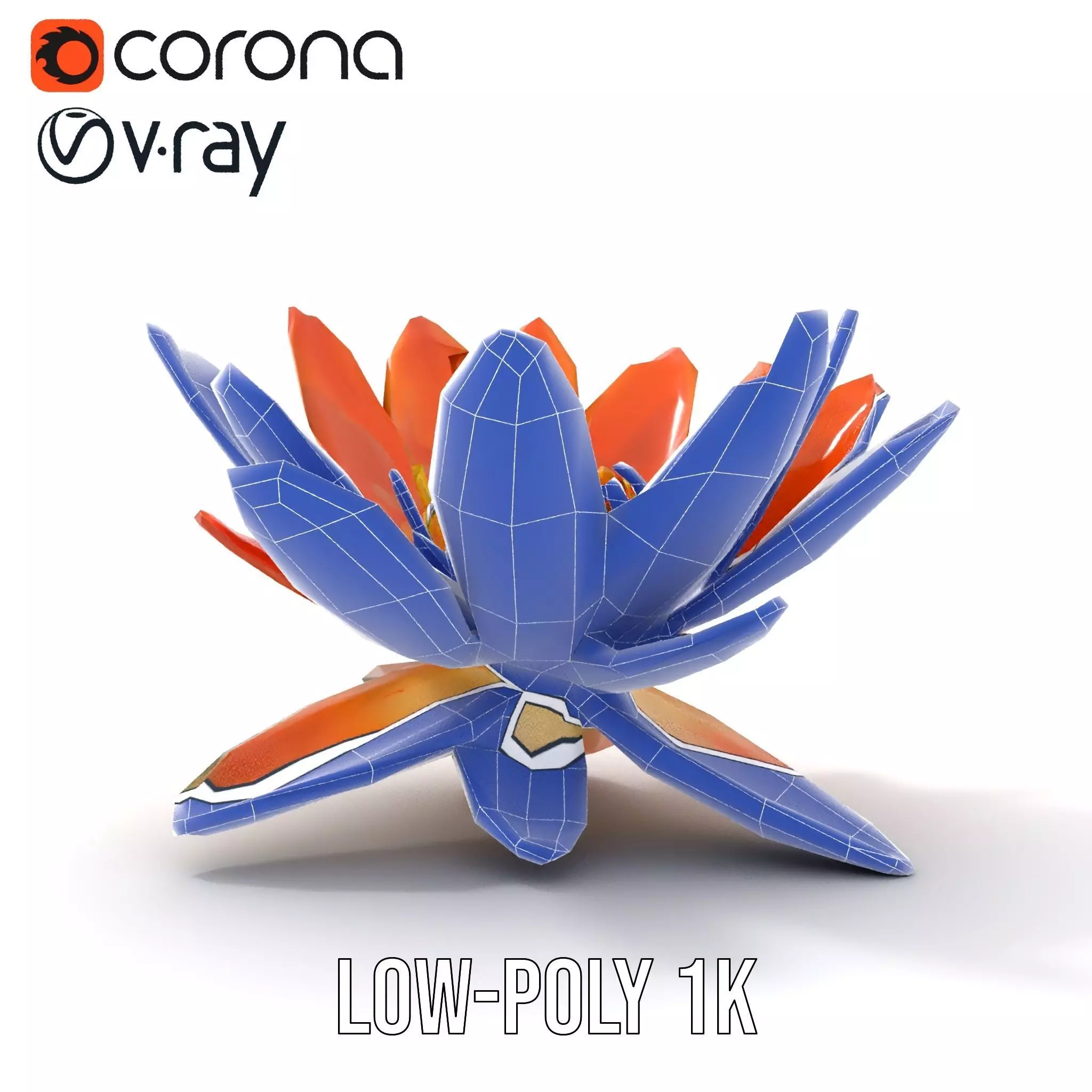 Vibrant Lotus Blossom model pack Low-poly 3D model_26