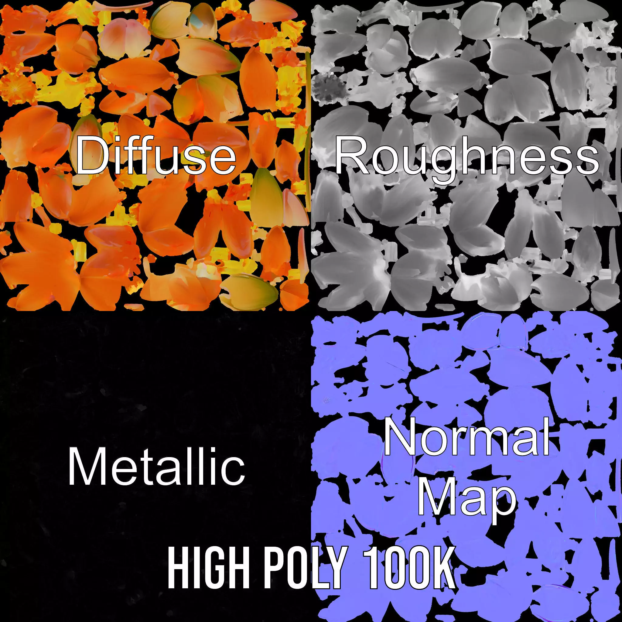 Vibrant Lotus Blossom model pack Low-poly 3D model_4