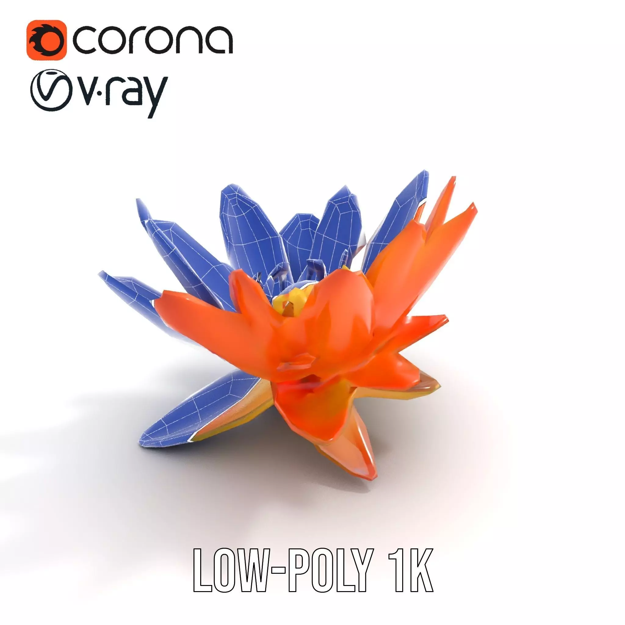 Vibrant Lotus Blossom model pack Low-poly 3D model_20