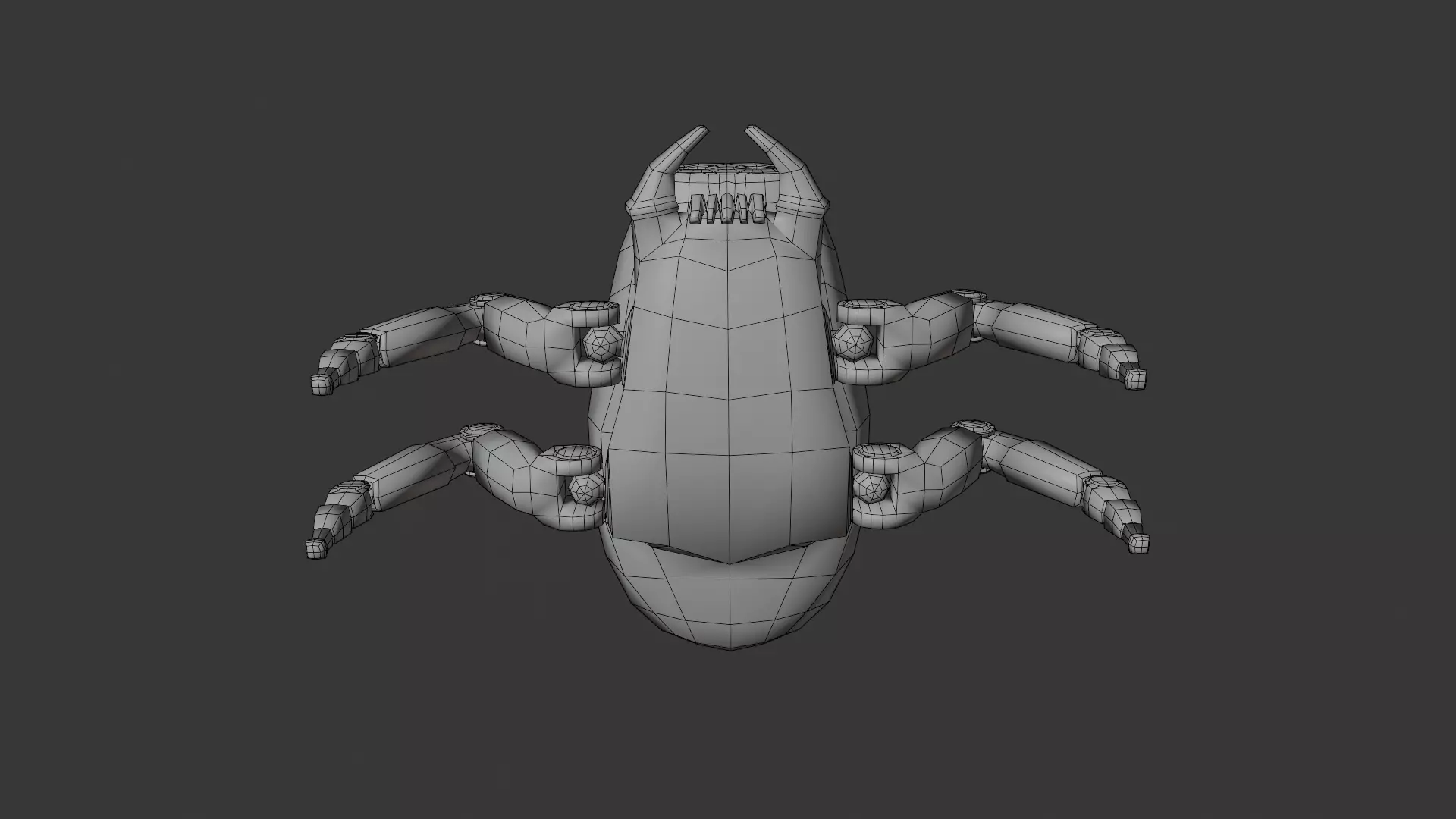 Old robot spy Low-poly 3D model_11