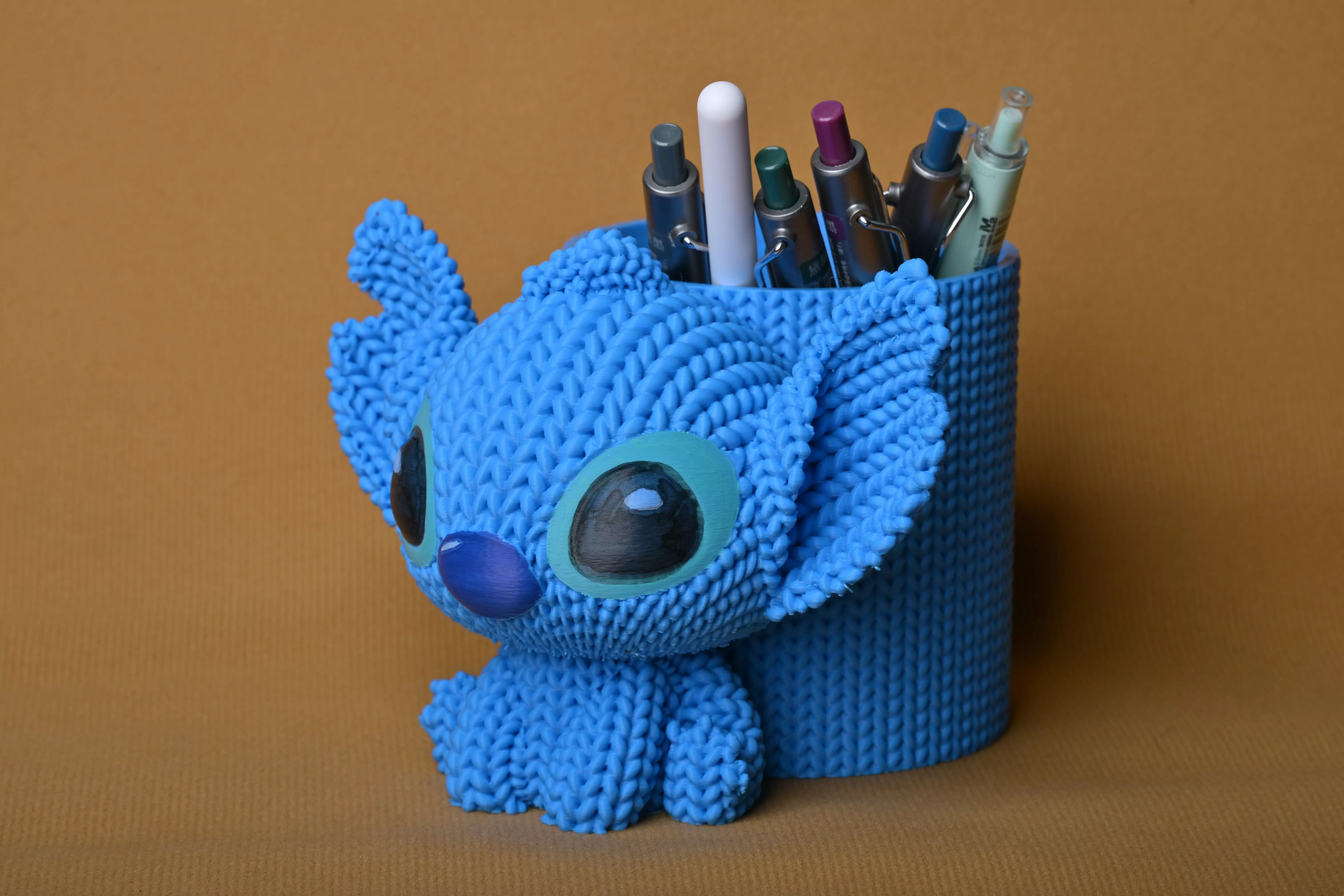 Stitch Pen Holder 3D Model Cute Desk Organizer 3D print model_25