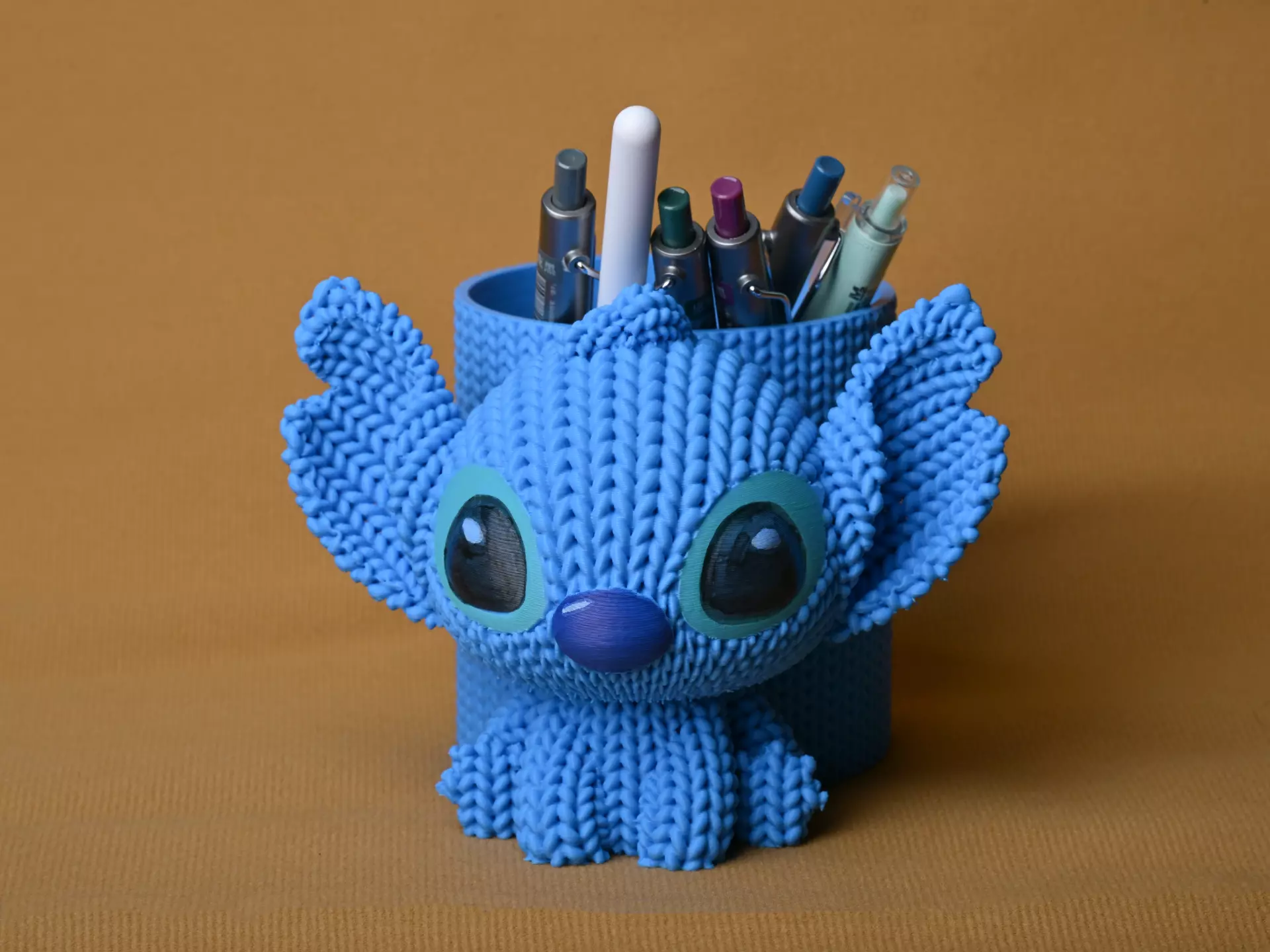 Stitch Pen Holder 3D Model Cute Desk Organizer 3D print model_4