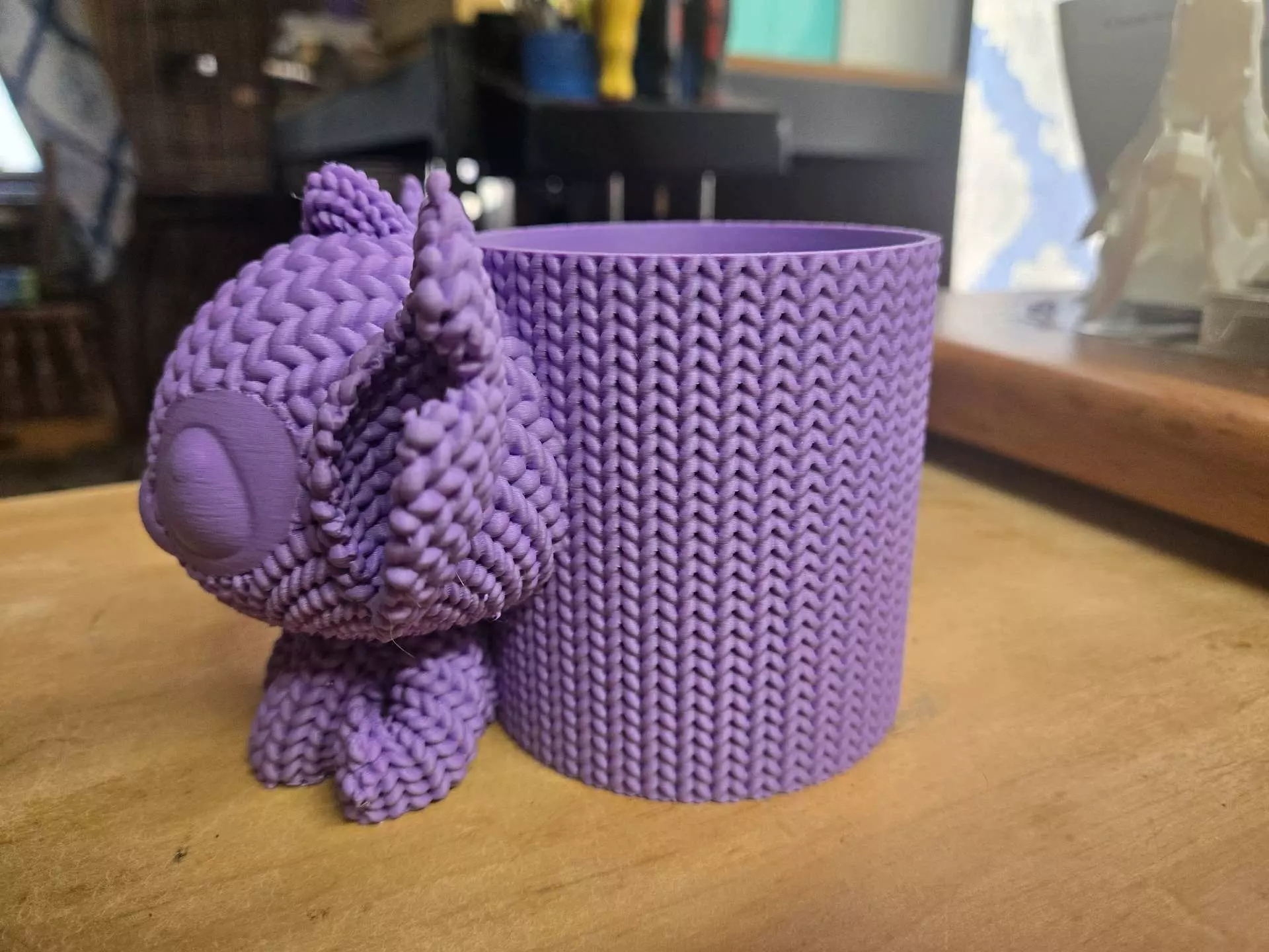 Stitch Pen Holder 3D Model Cute Desk Organizer 3D print model_16