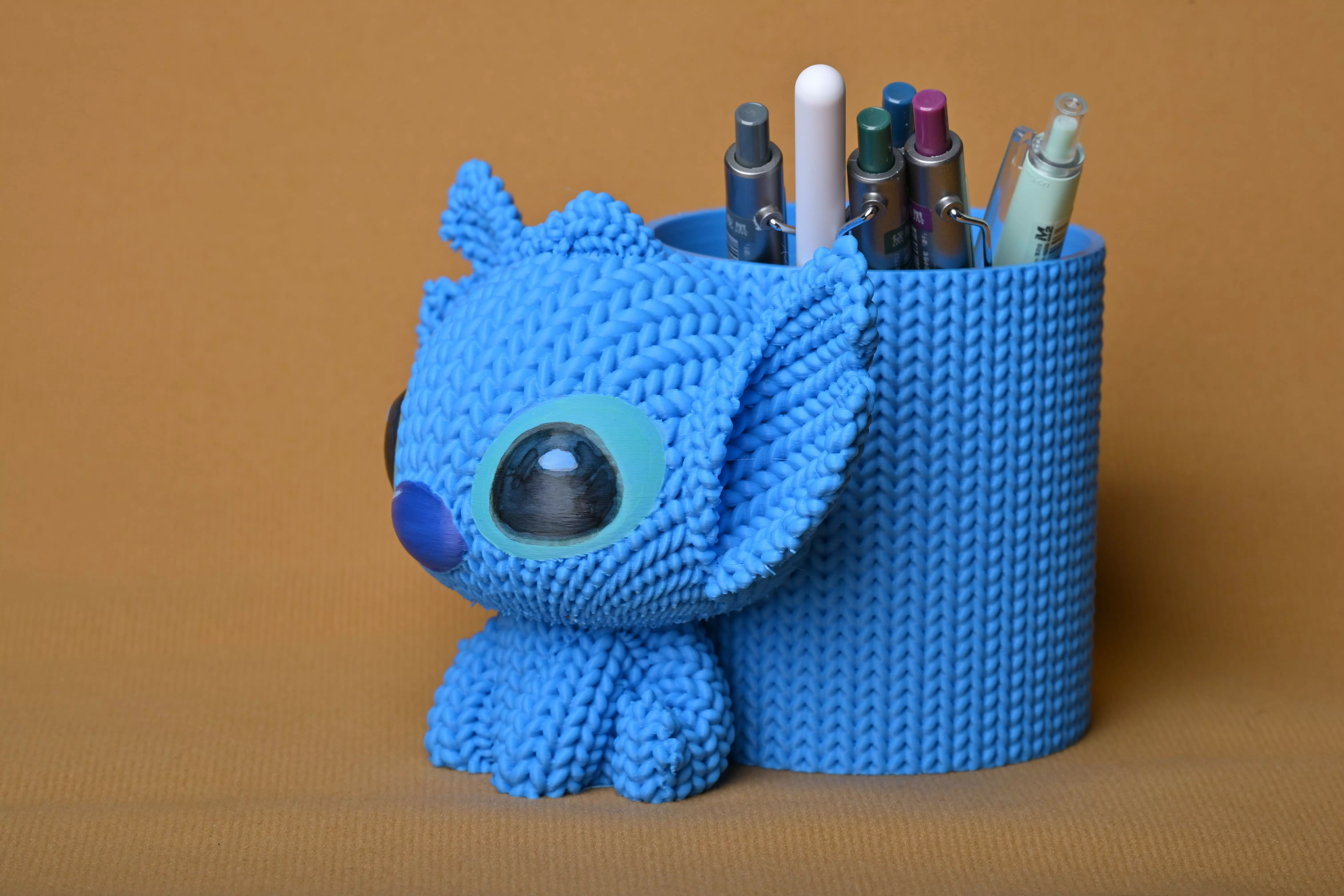 Stitch Pen Holder 3D Model Cute Desk Organizer 3D print model_3