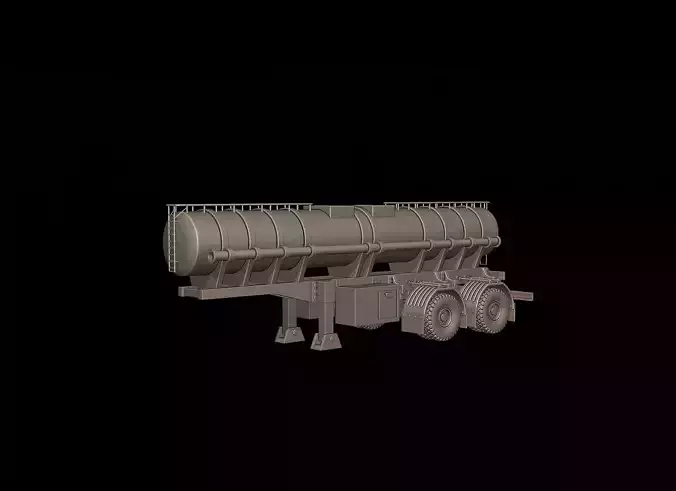 CIRCULAR TRAILER TANKER 3d print model