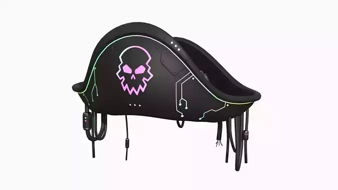 Cyberpunk Pirate Hat A10 - Character Design Low-poly 3D model