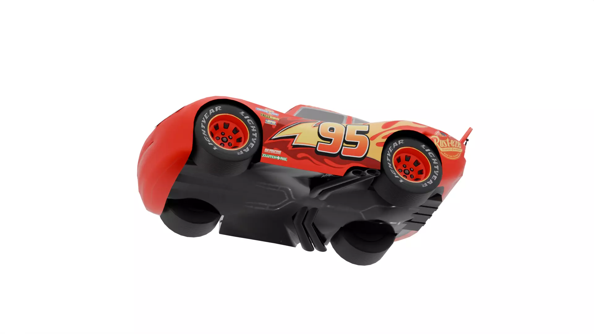 Lightning McQueen Low-poly 3D model_7