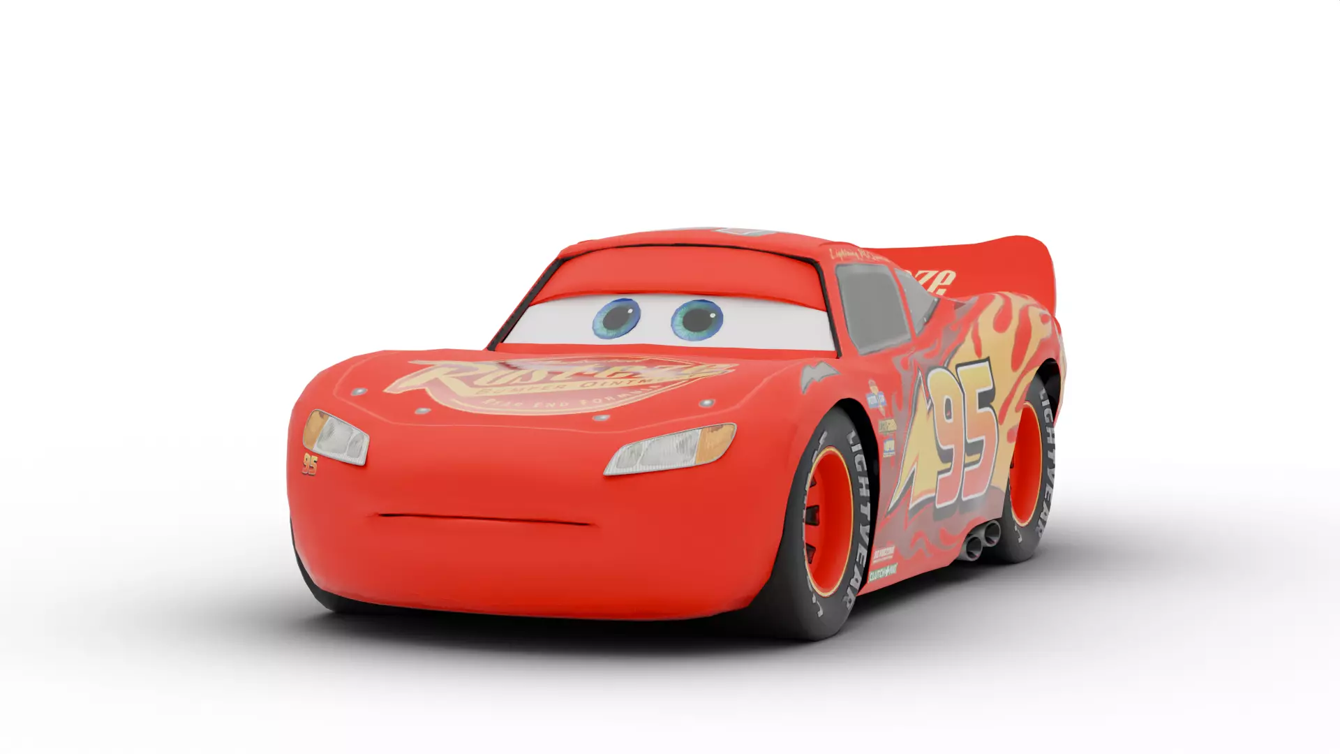 Lightning McQueen Low-poly 3D model_1