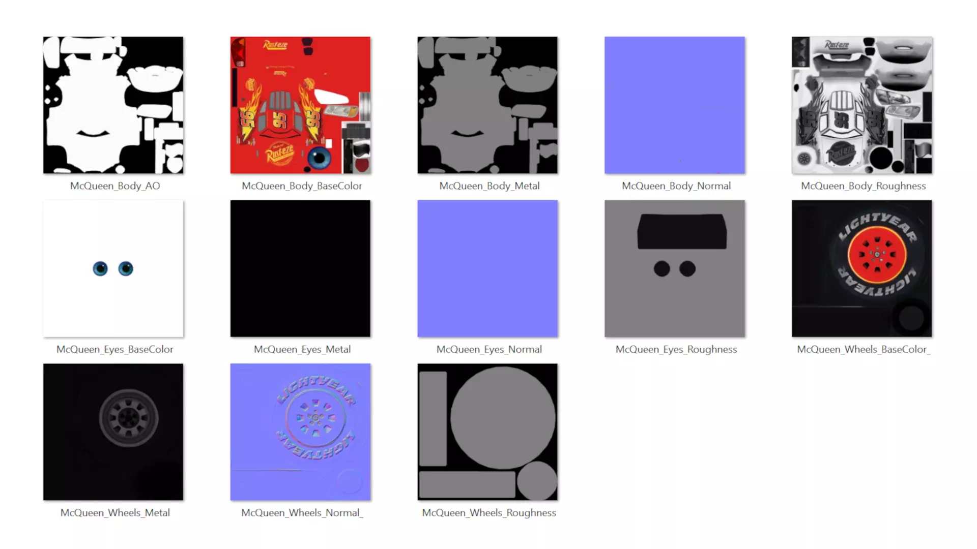 Lightning McQueen Low-poly 3D model_5