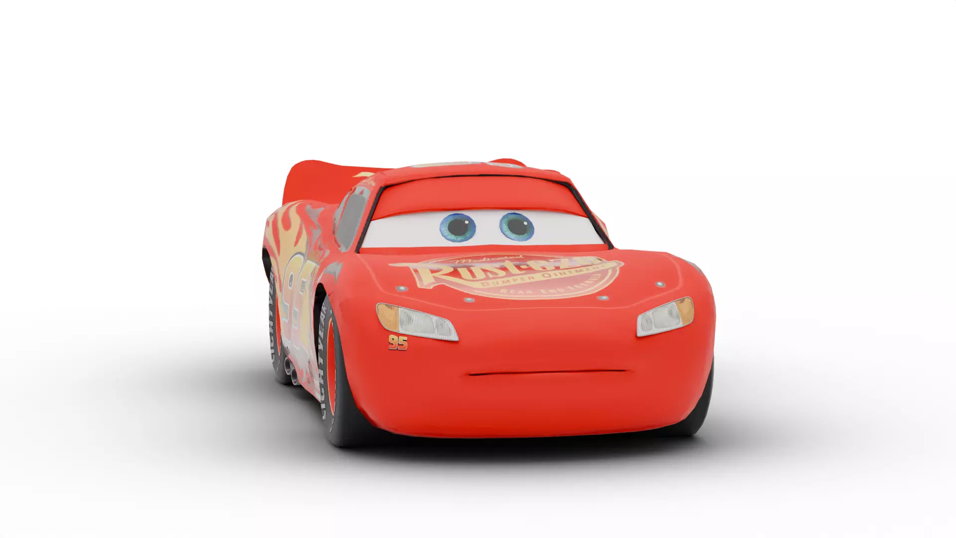 Lightning McQueen Low-poly 3D model_2