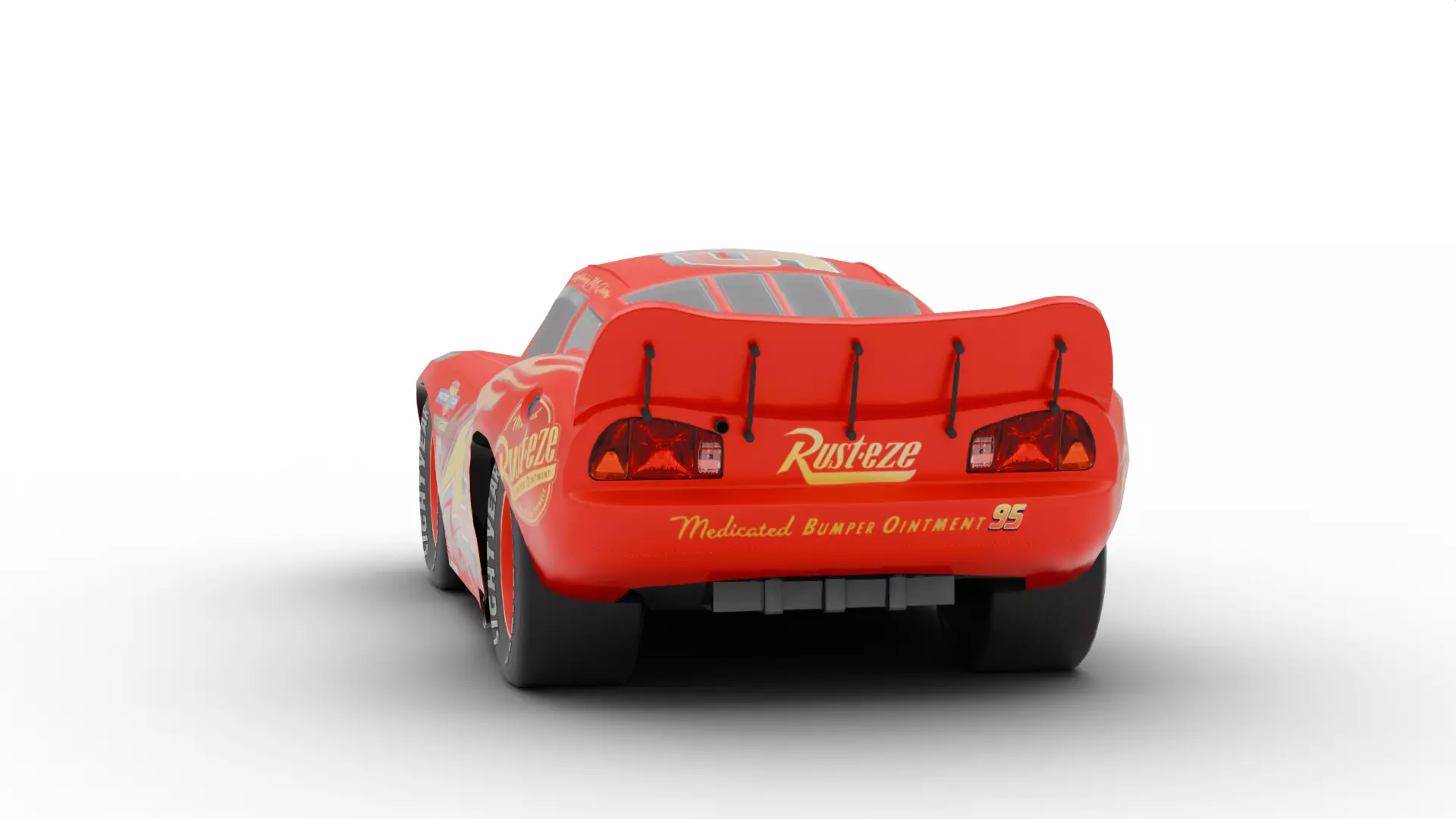 Lightning McQueen Low-poly 3D model_3