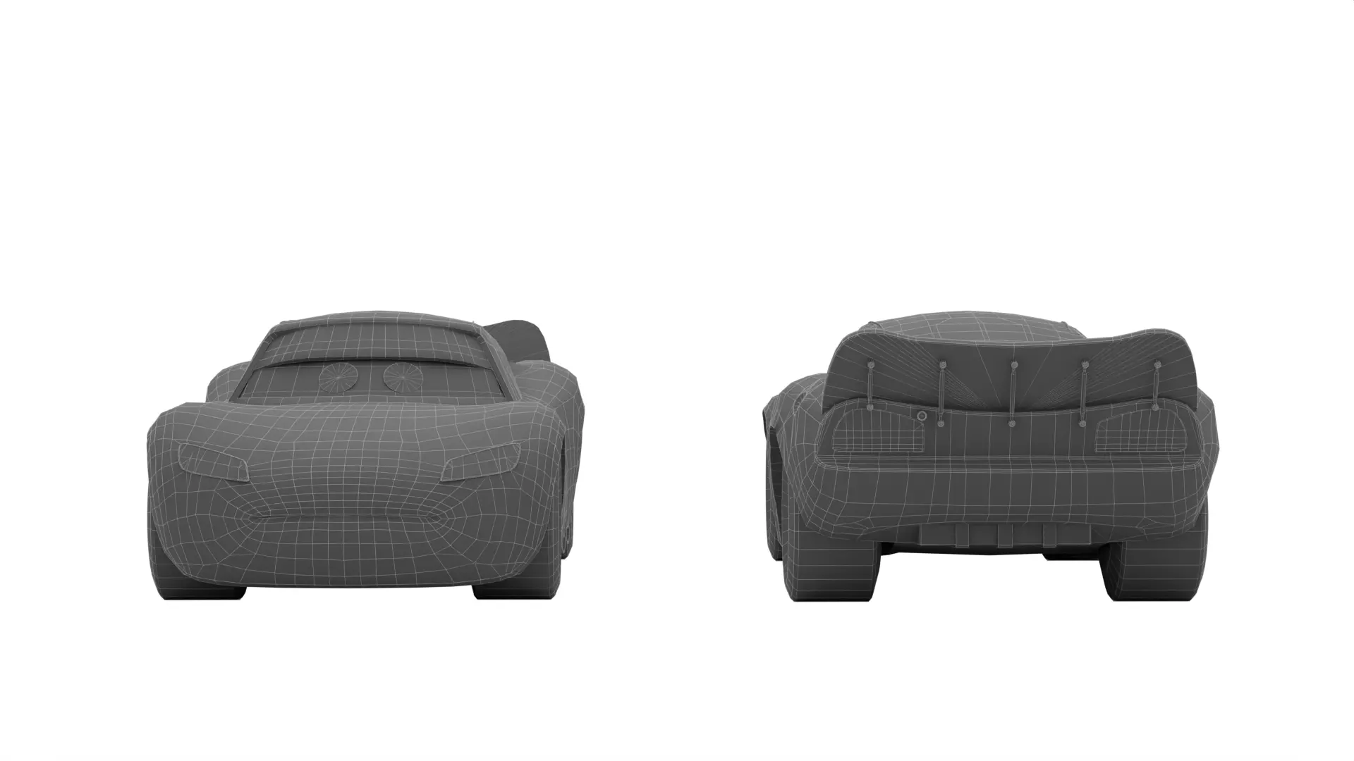 Lightning McQueen Low-poly 3D model_11