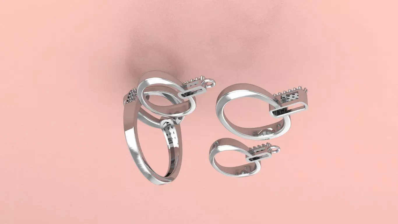 Half-set Jewelry model - Nexus for Her 3D print model_3