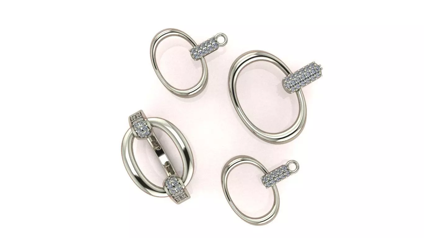 Half-set Jewelry model - Nexus for Her 3D print model_2