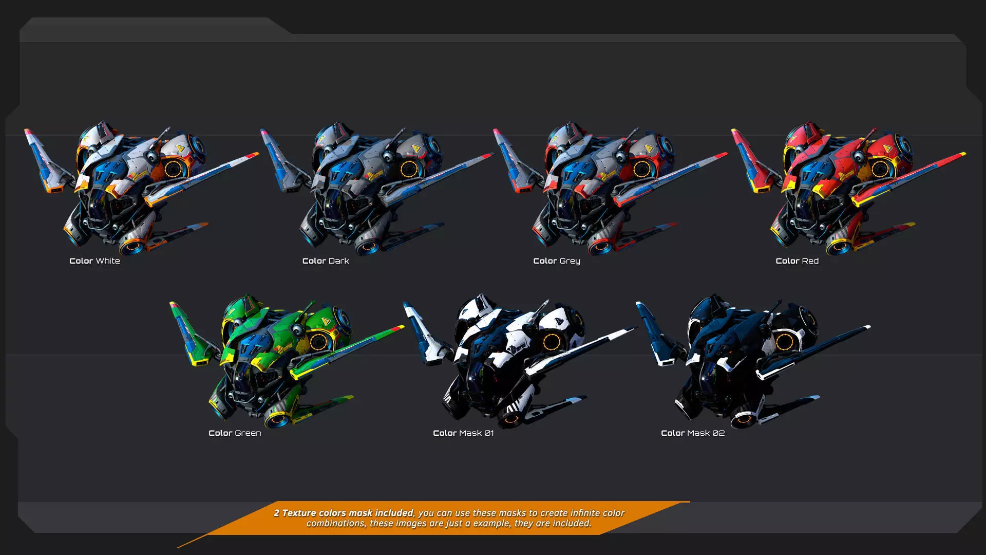 SCAVENGER - Fighter Low-poly 3D model_12