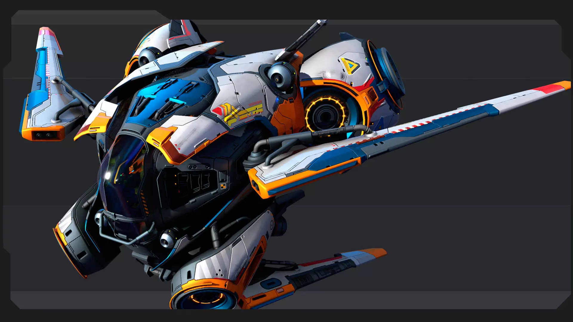 SCAVENGER - Fighter Low-poly 3D model_10