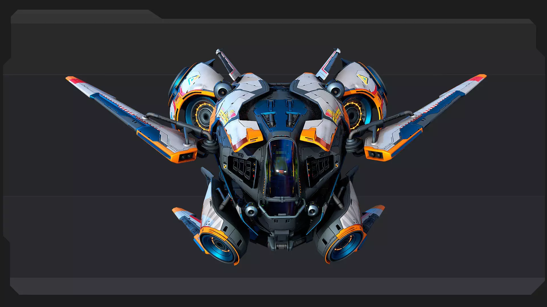 SCAVENGER - Fighter Low-poly 3D model_4