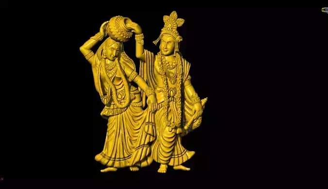 RADHA KRISHA 3D MODEL