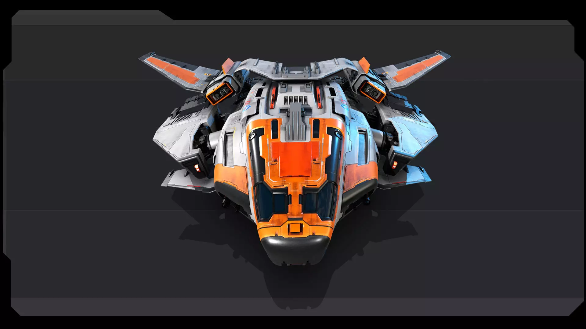 RQ5 - Space Defence Shuttle Low-poly 3D model_6