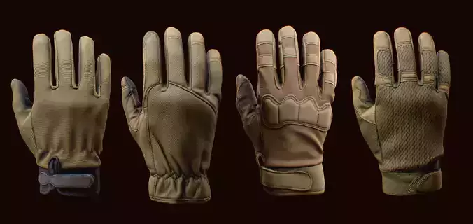 AAA FPS GLOVES AND ARMS PACK VOL 02 Low-poly 3D model