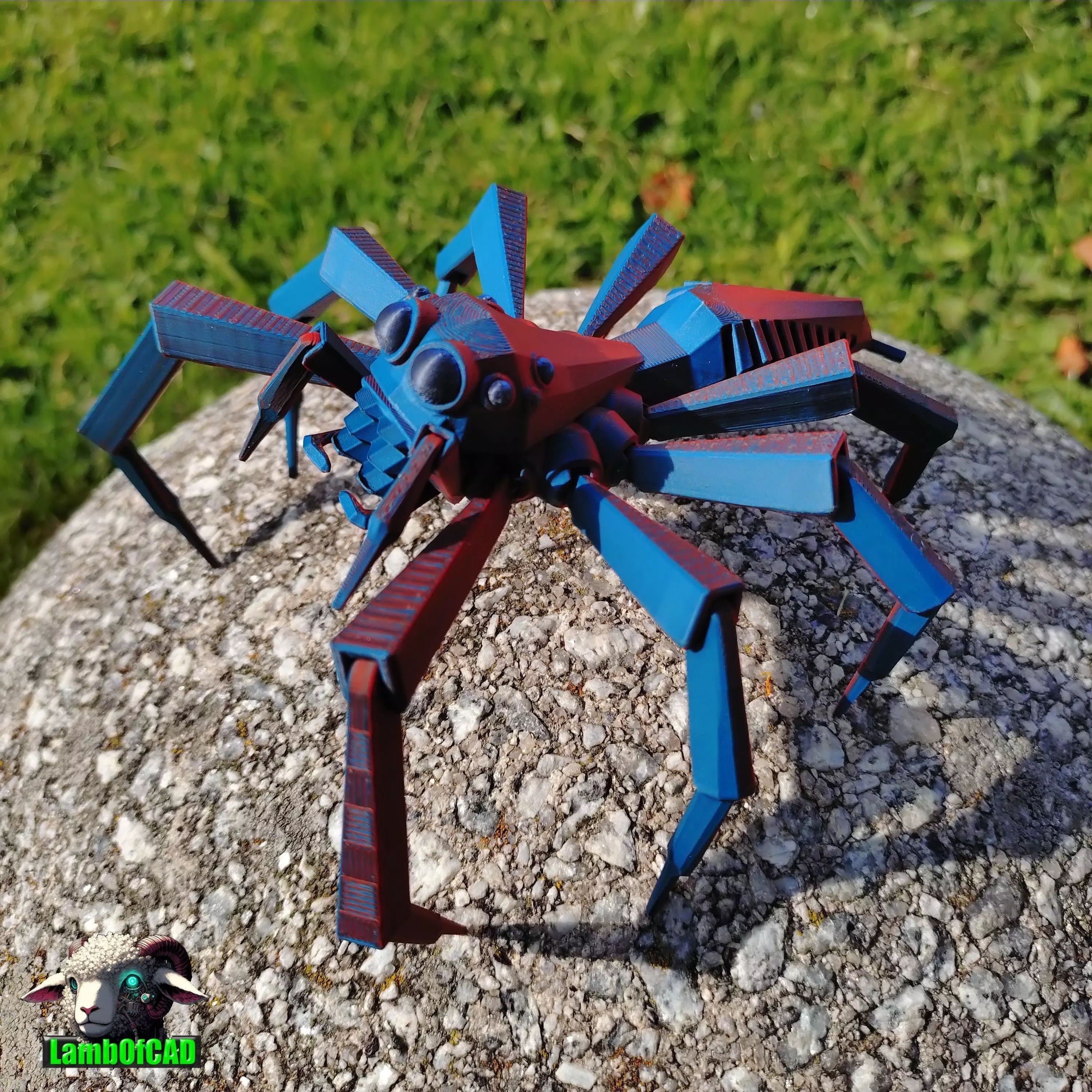 Low Poly Jumping Spider 3D print model_11