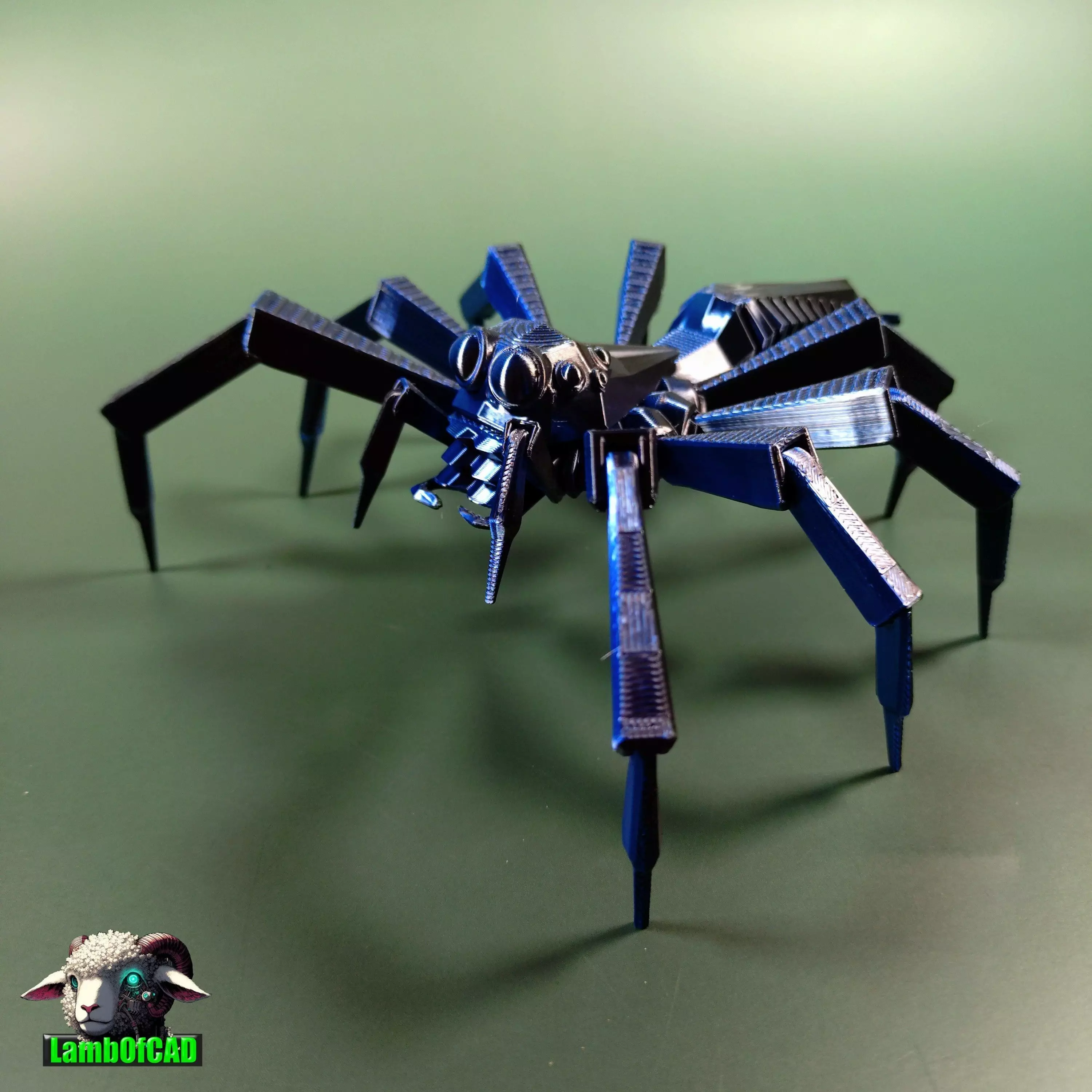 Low Poly Jumping Spider 3D print model_16