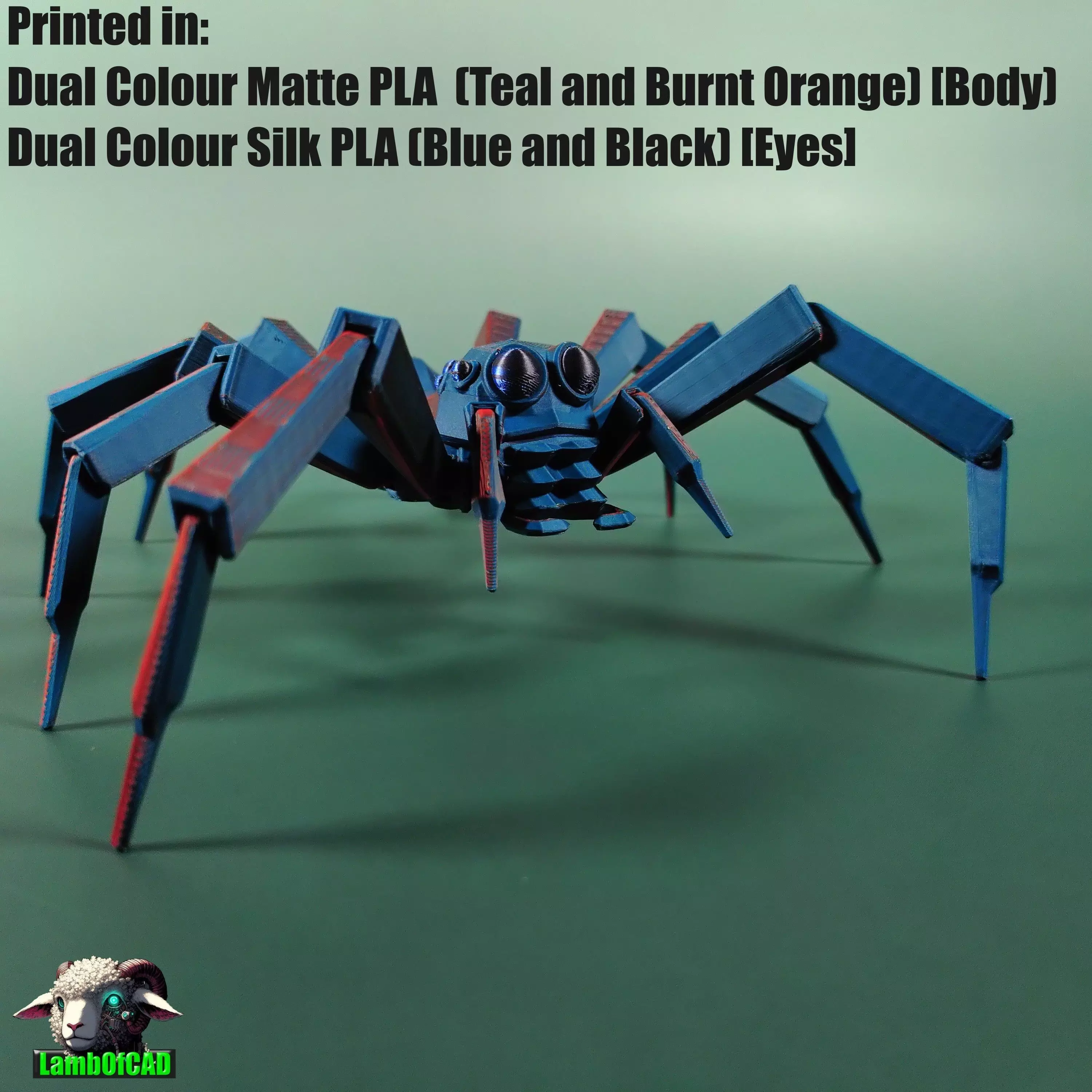 Low Poly Jumping Spider 3D print model_6
