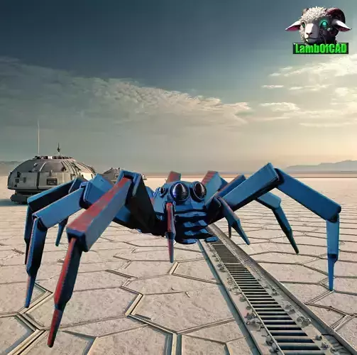 Low Poly Jumping Spider 3D print model Low Poly Jumping Spider 3D print model