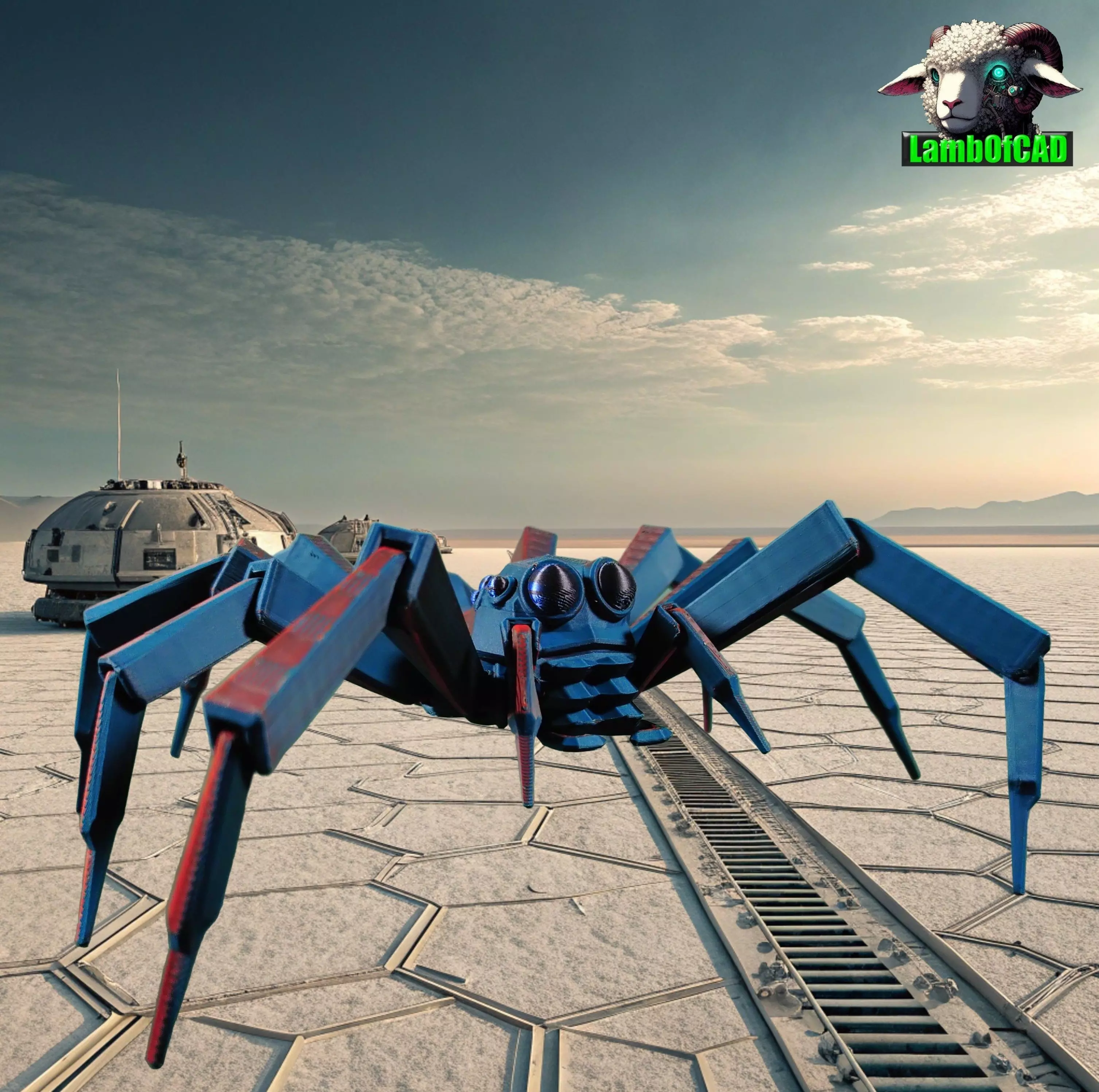 Low Poly Jumping Spider 3D print model_0