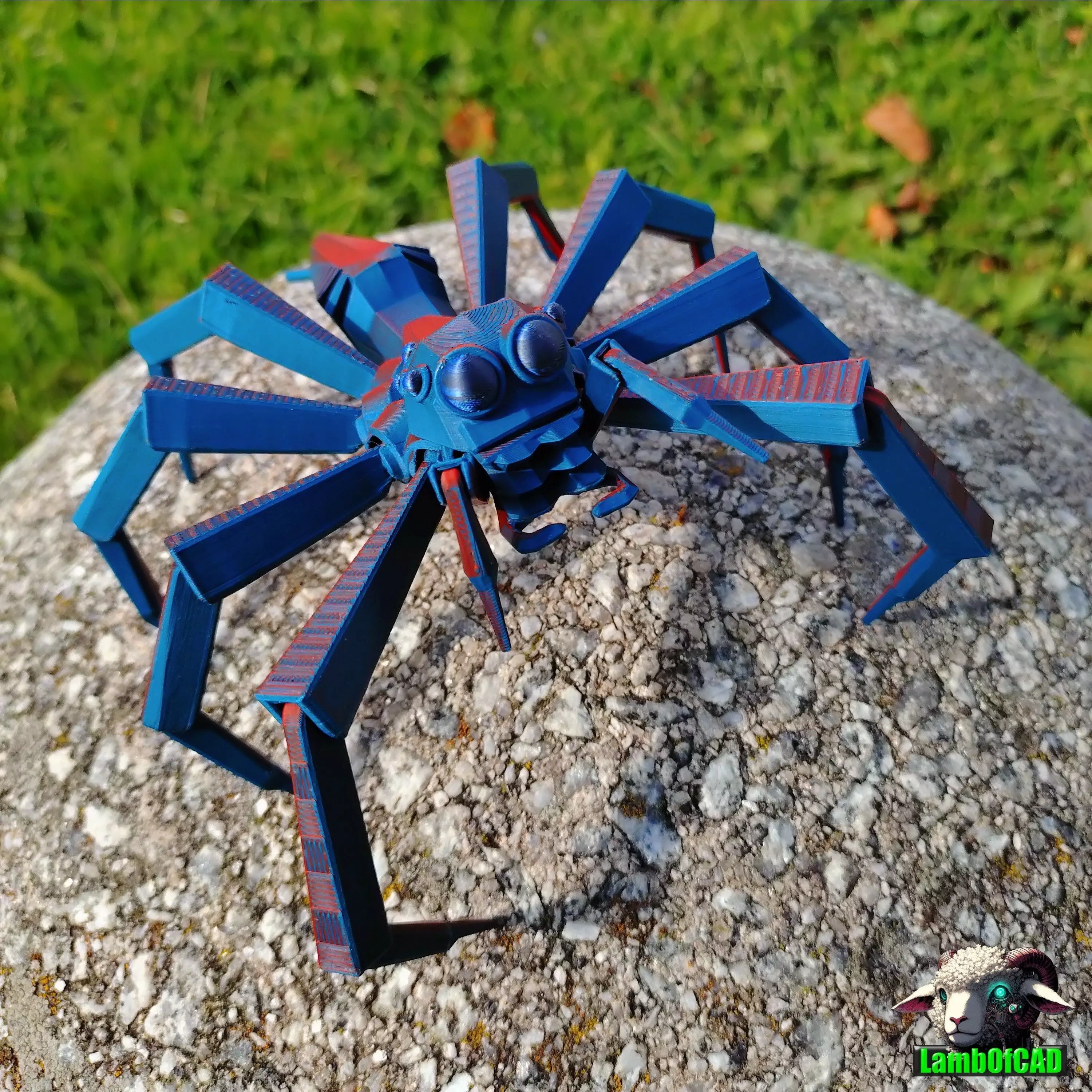 Low Poly Jumping Spider 3D print model_10