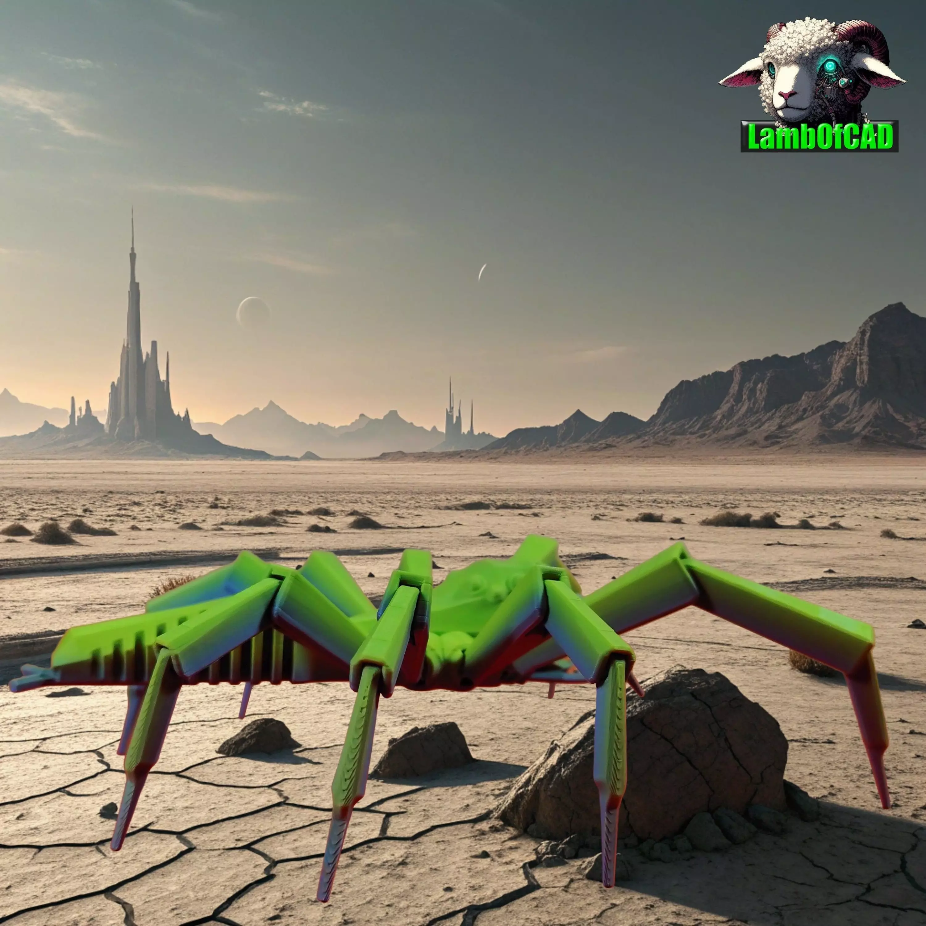 Low Poly Jumping Spider 3D print model_1