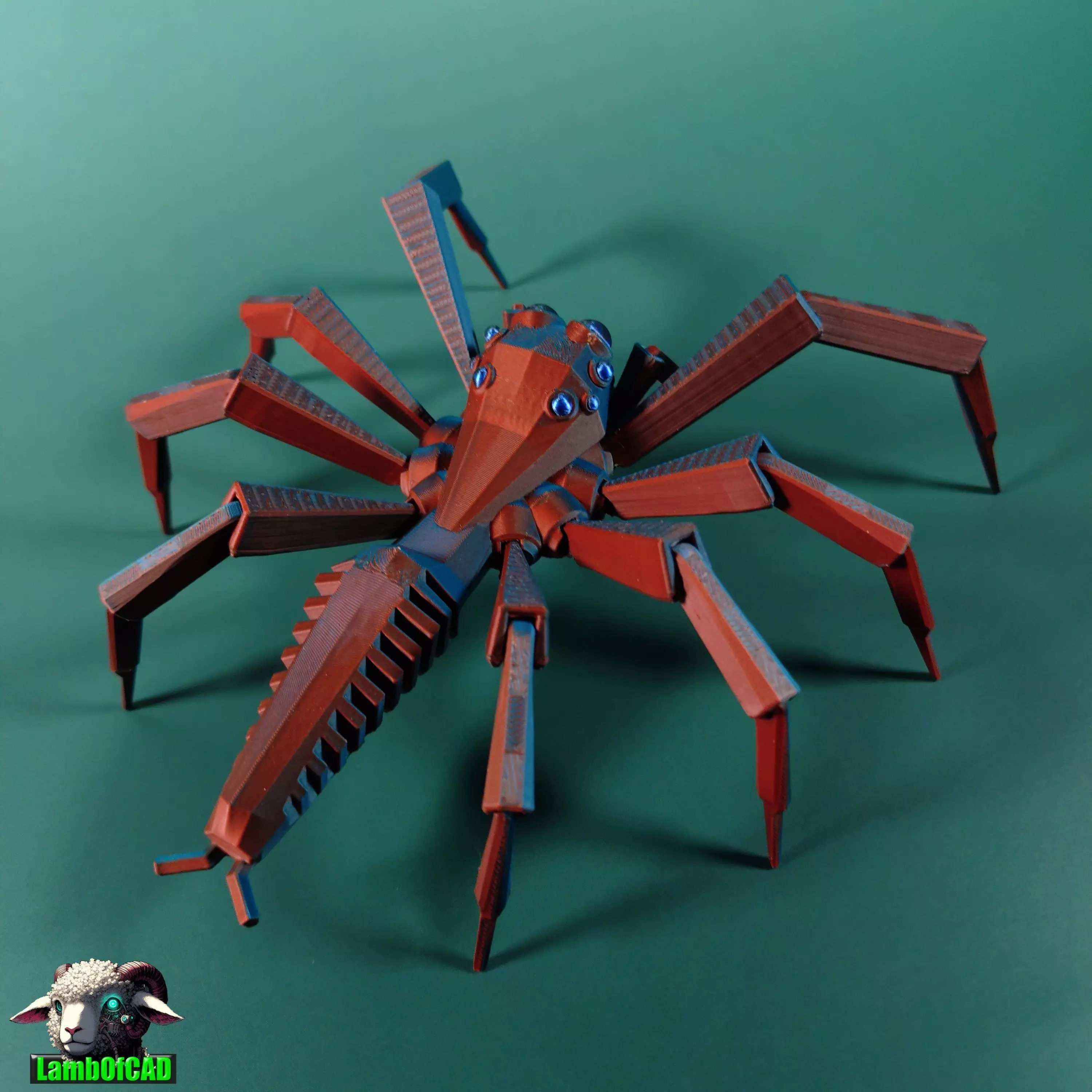 Low Poly Jumping Spider 3D print model_5